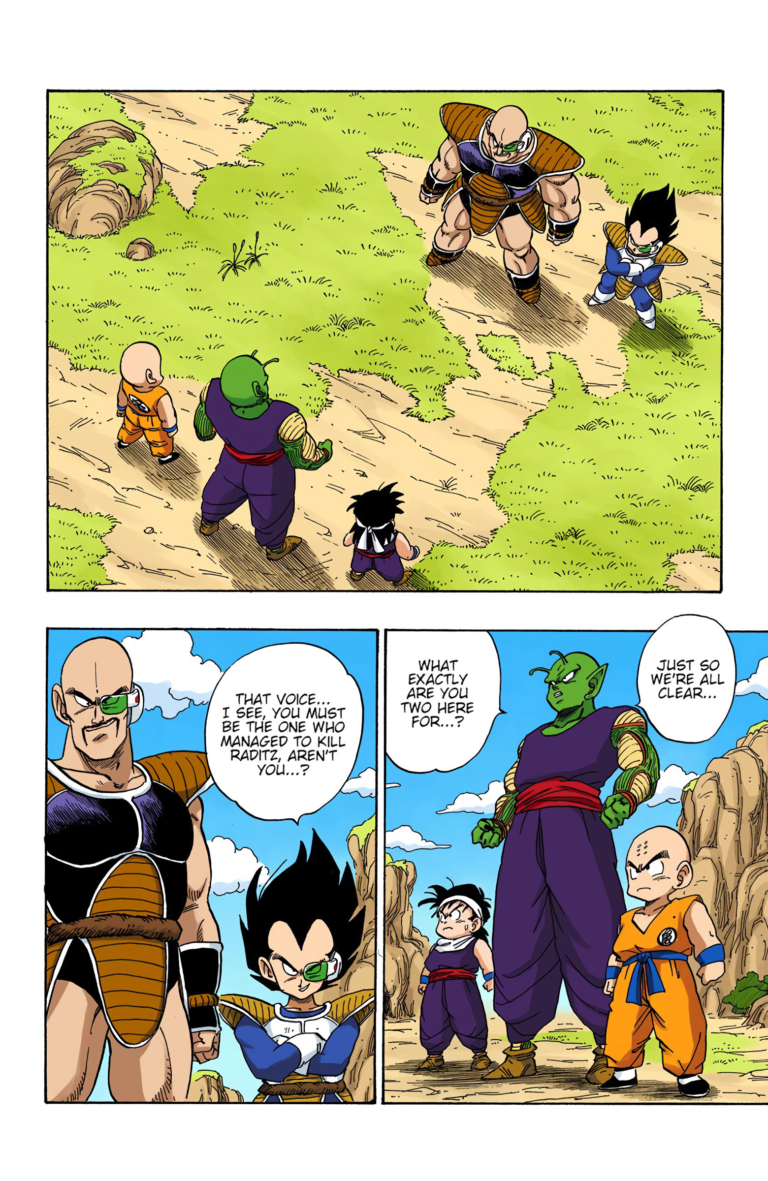 DBZ Saiyan Saga Colored Manga