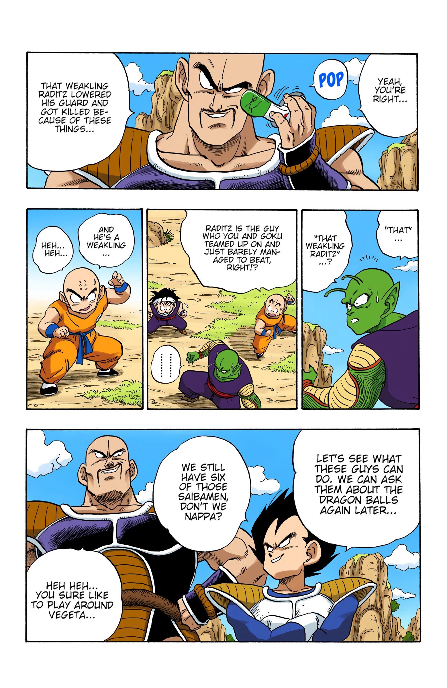 DBZ Saiyan Saga Colored Manga