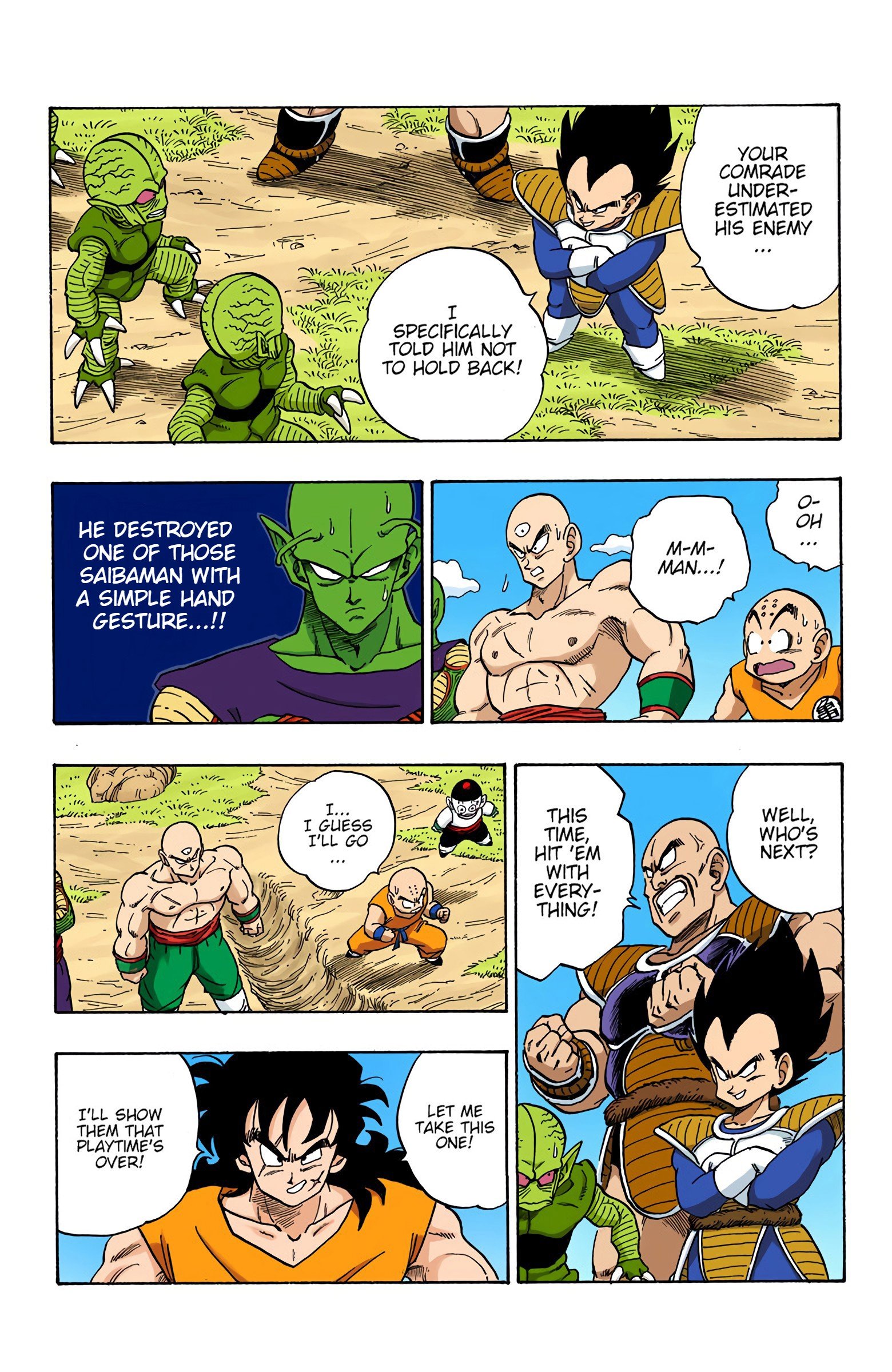 DBZ Saiyan Saga Colored Manga