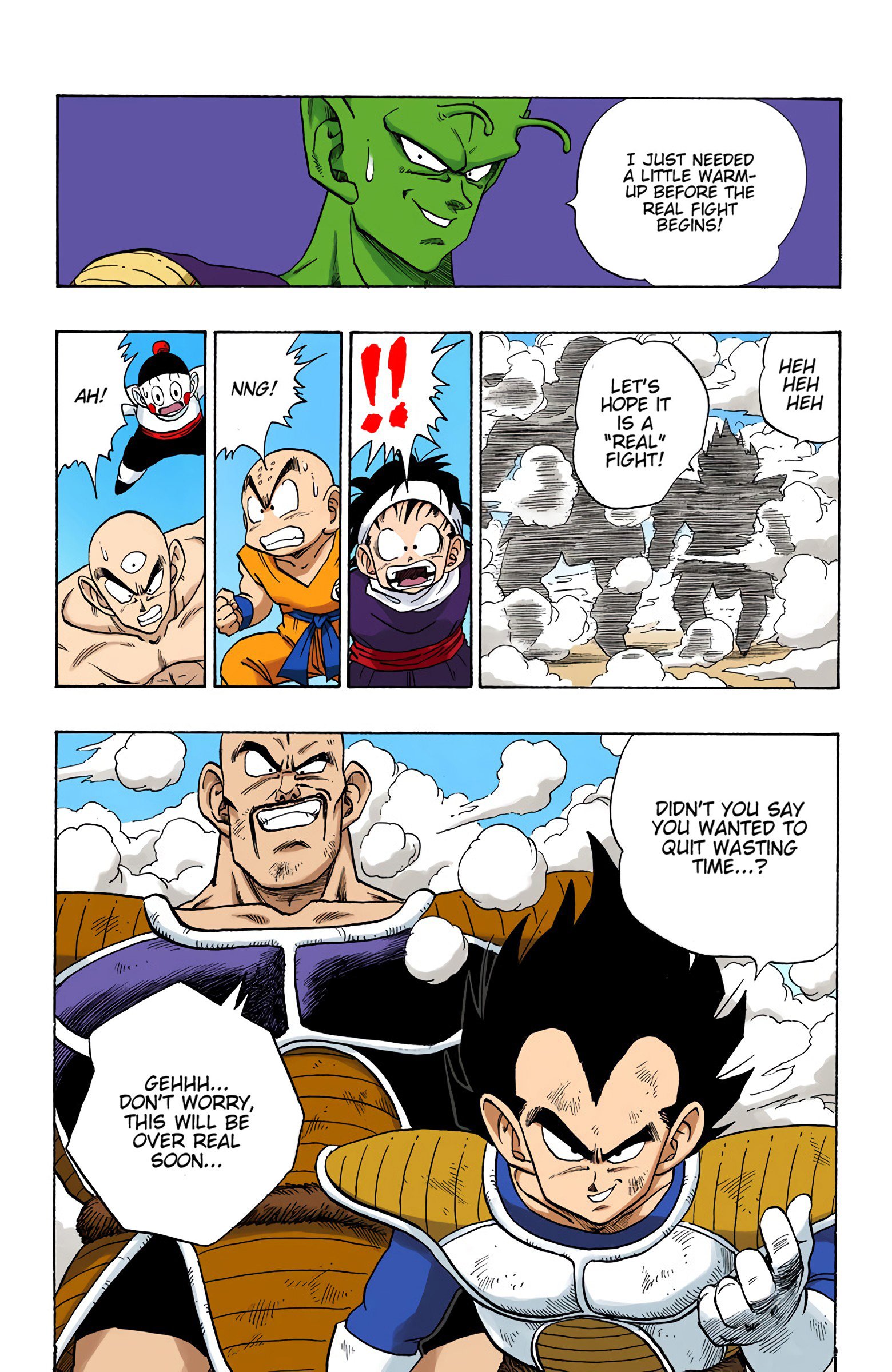 DBZ Saiyan Saga Colored Manga