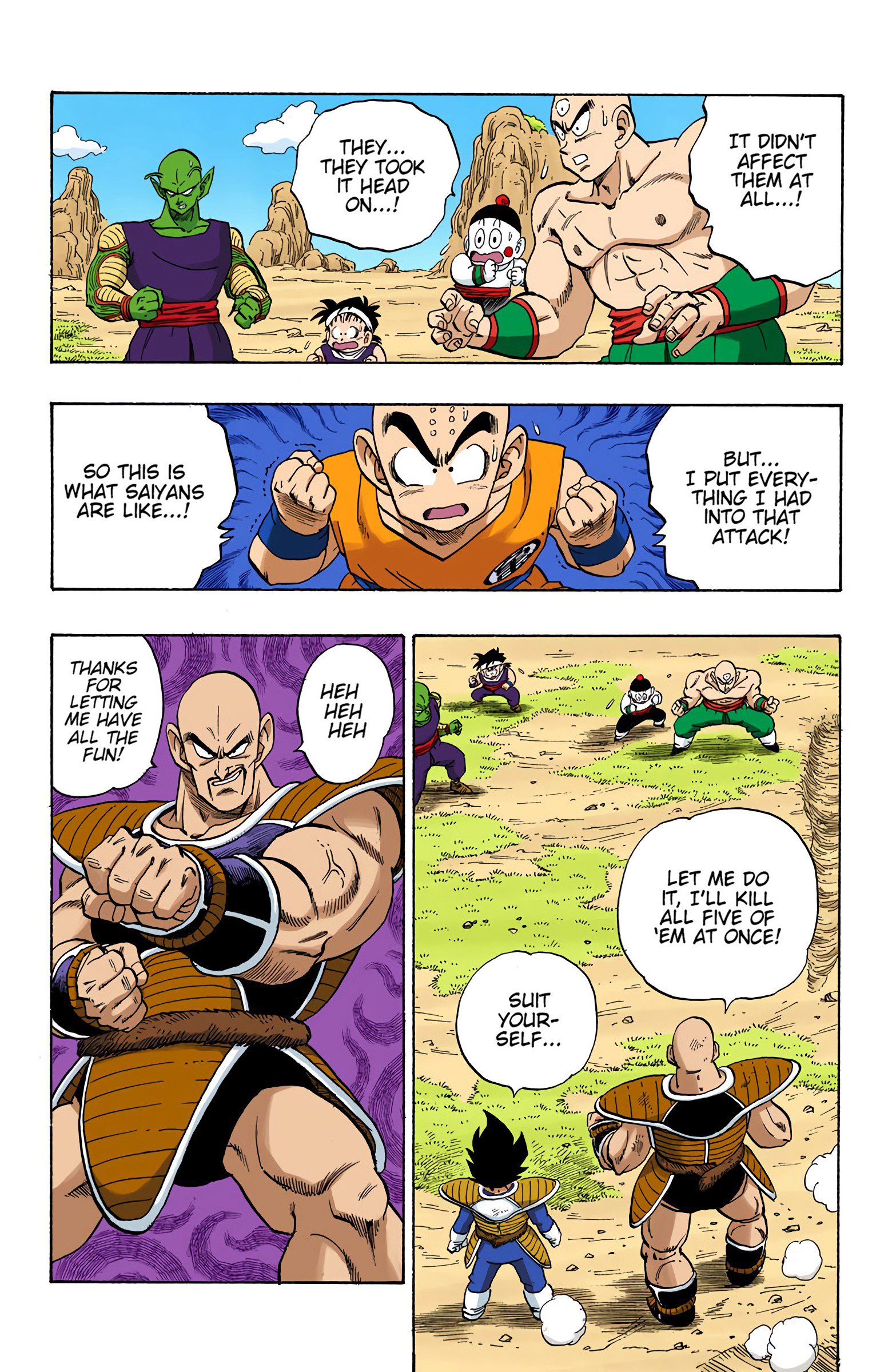 DBZ Saiyan Saga Colored Manga