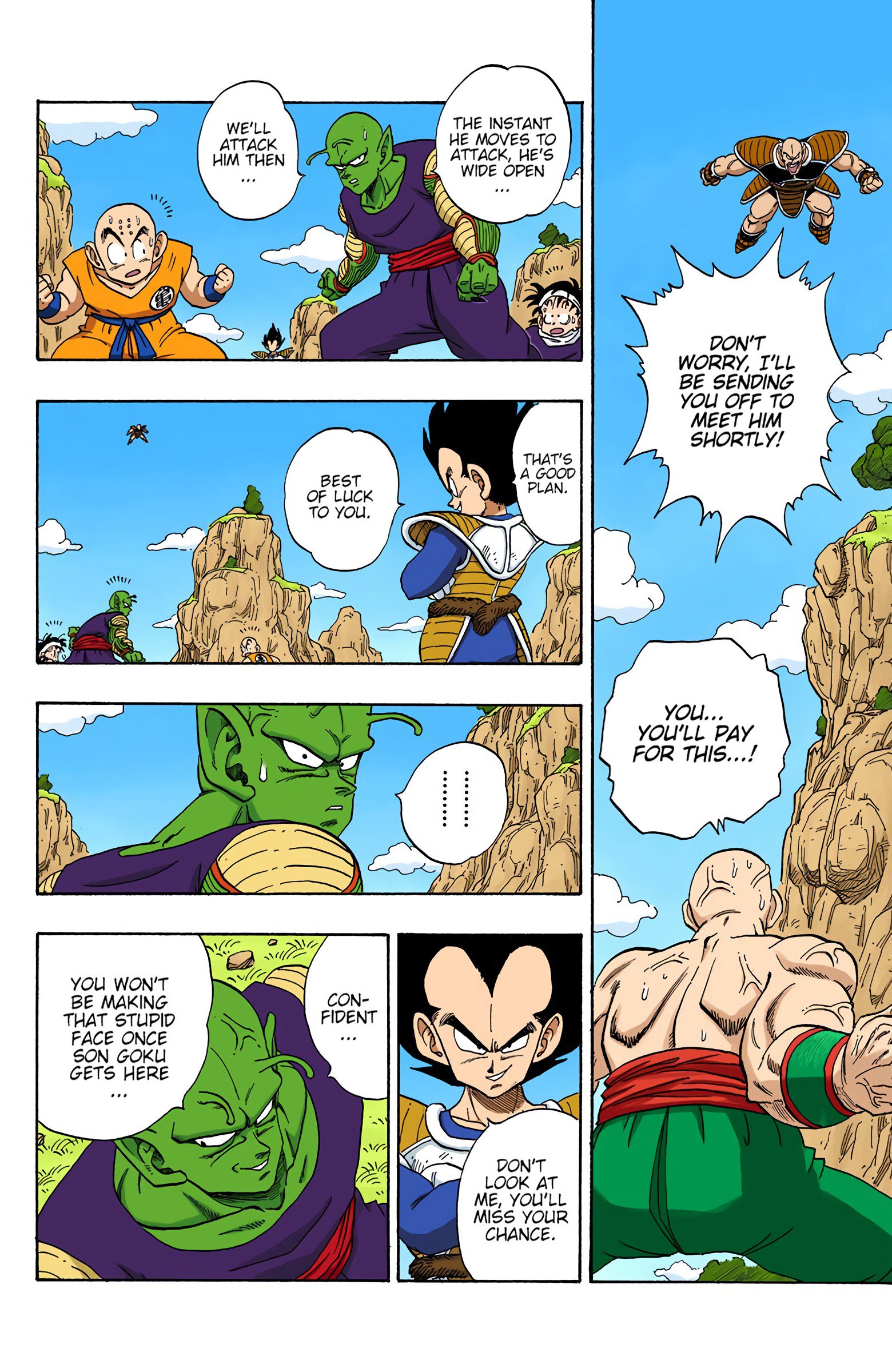 DBZ Saiyan Saga Colored Manga