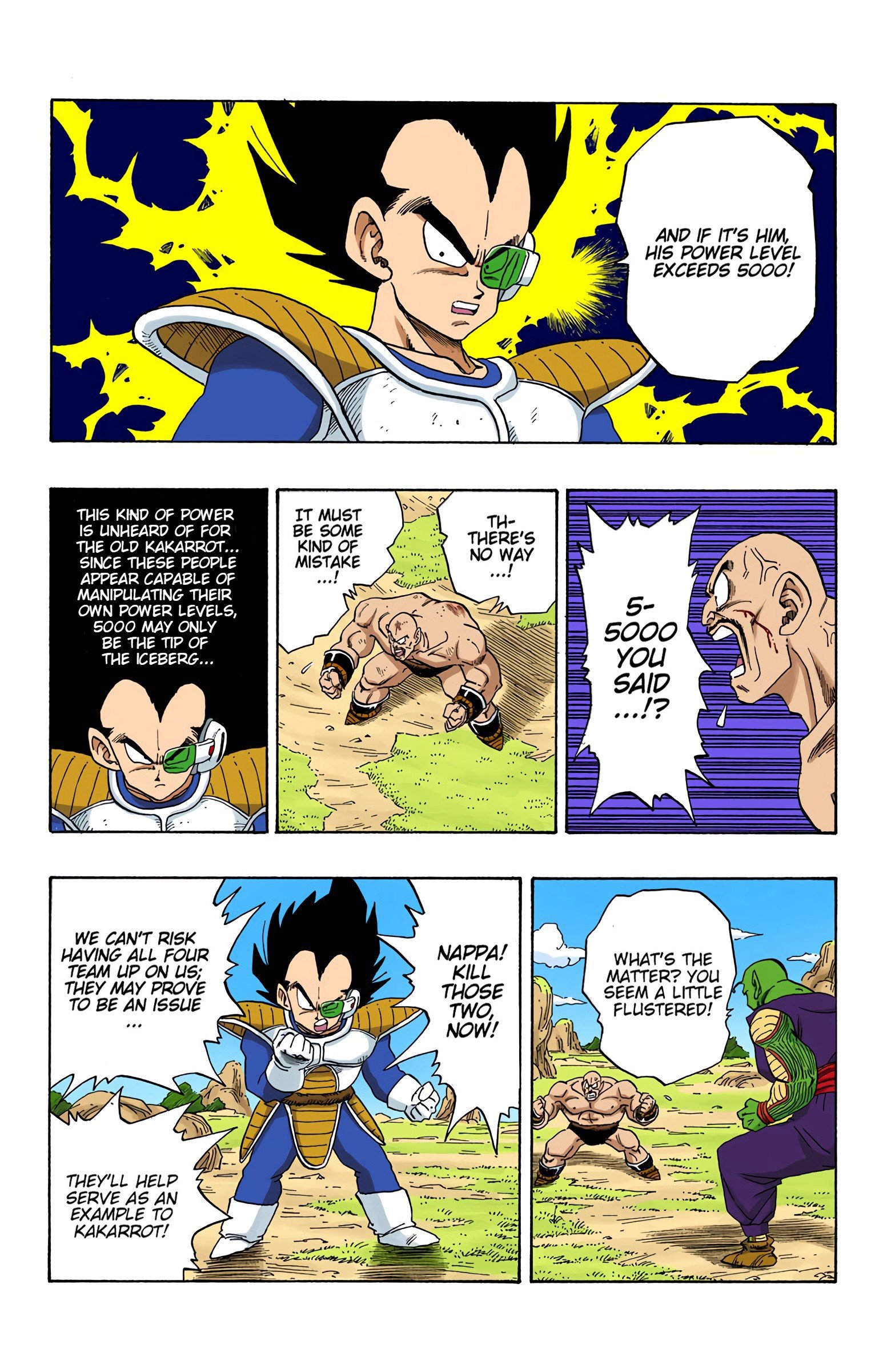 DBZ Saiyan Saga Colored Manga