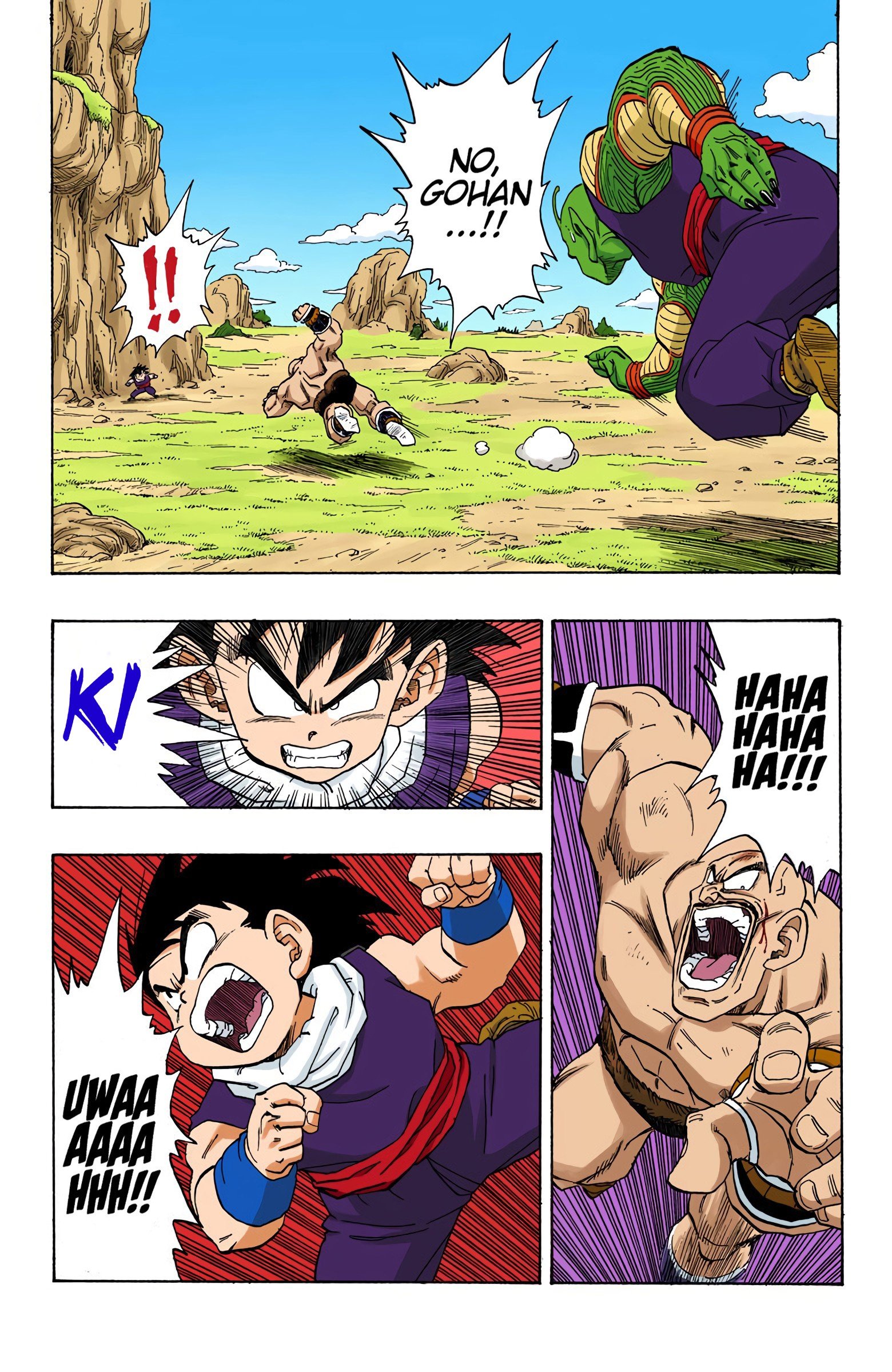 DBZ Saiyan Saga Colored Manga