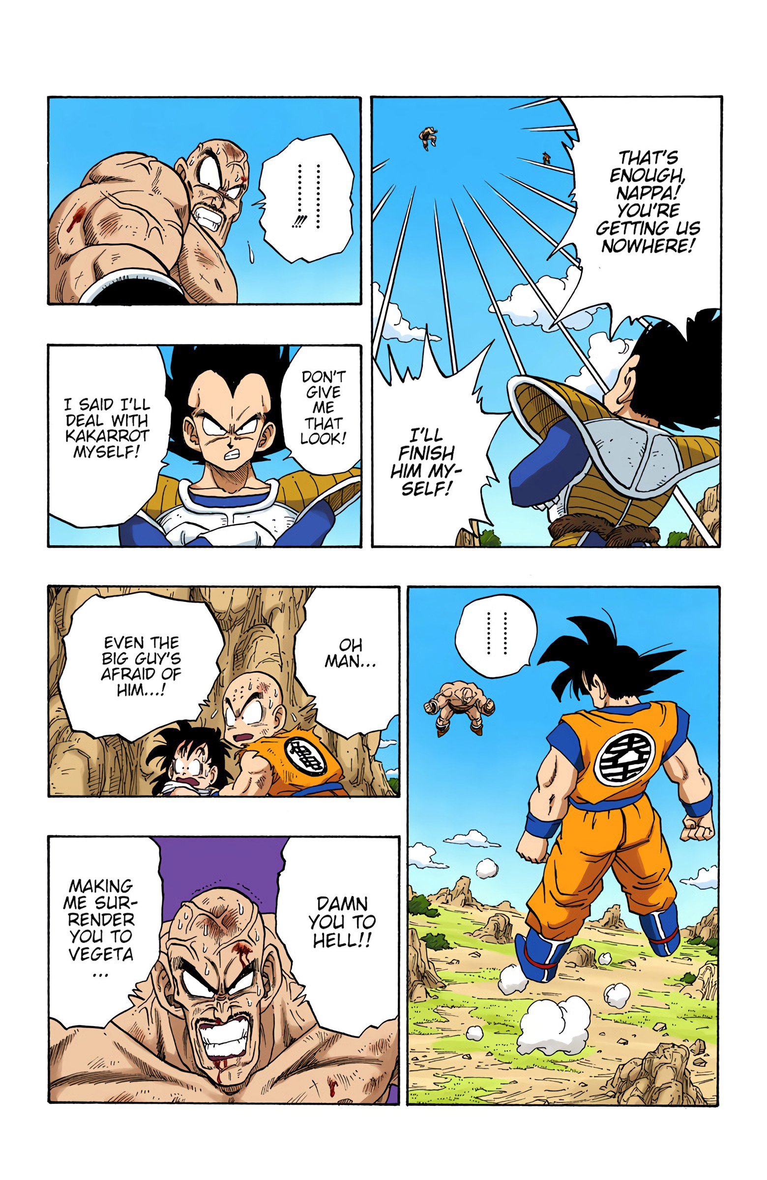 DBZ Saiyan Saga Colored Manga