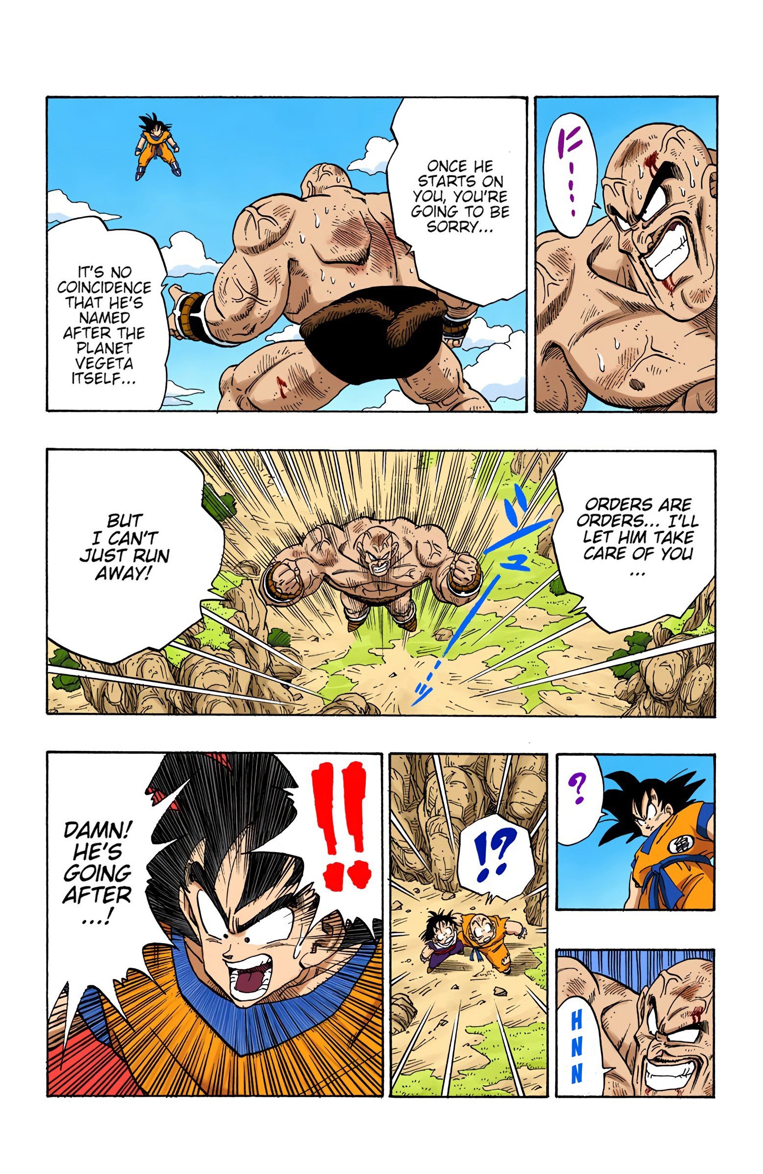 DBZ Saiyan Saga Colored Manga