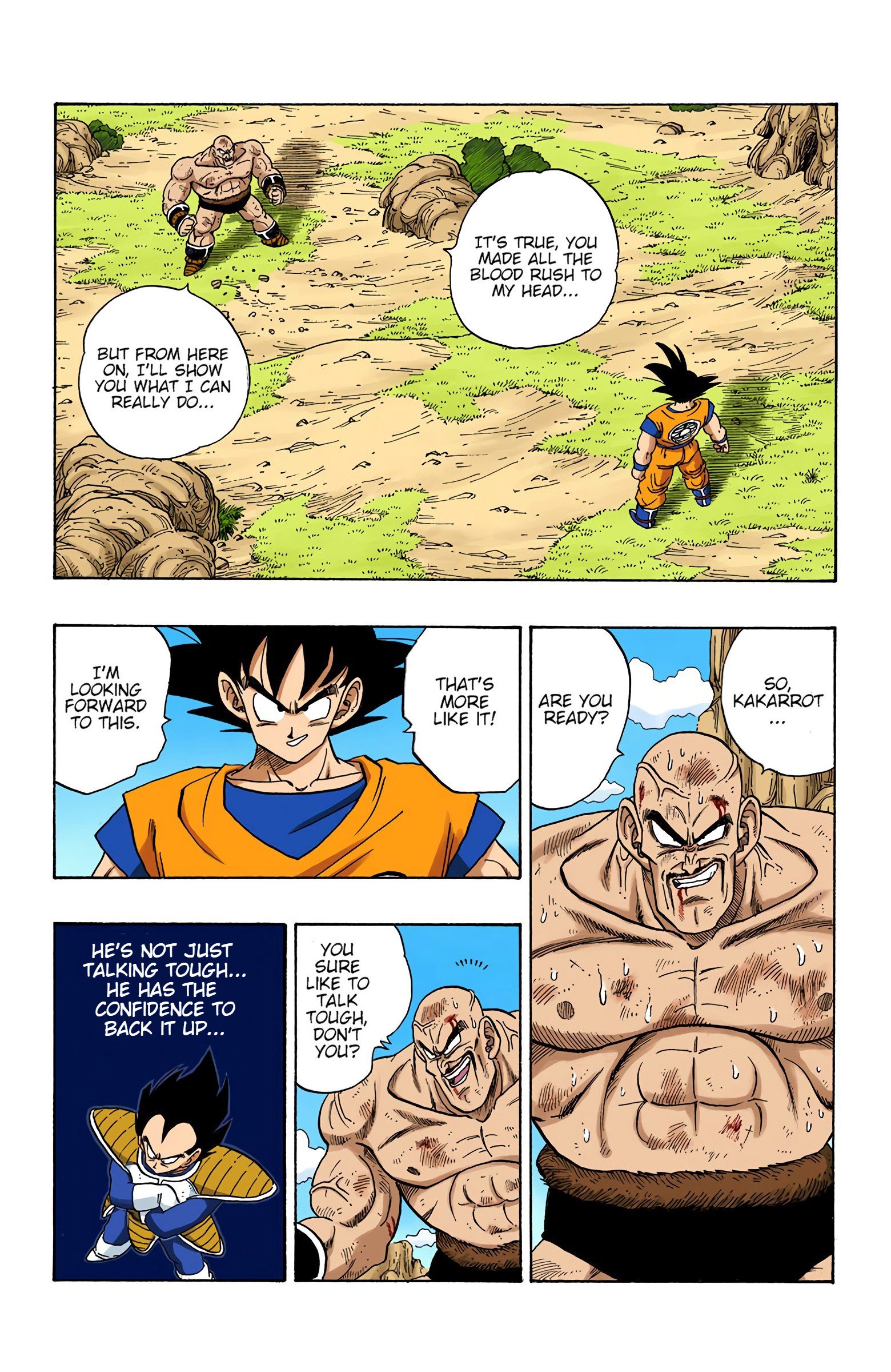 DBZ Saiyan Saga Colored Manga