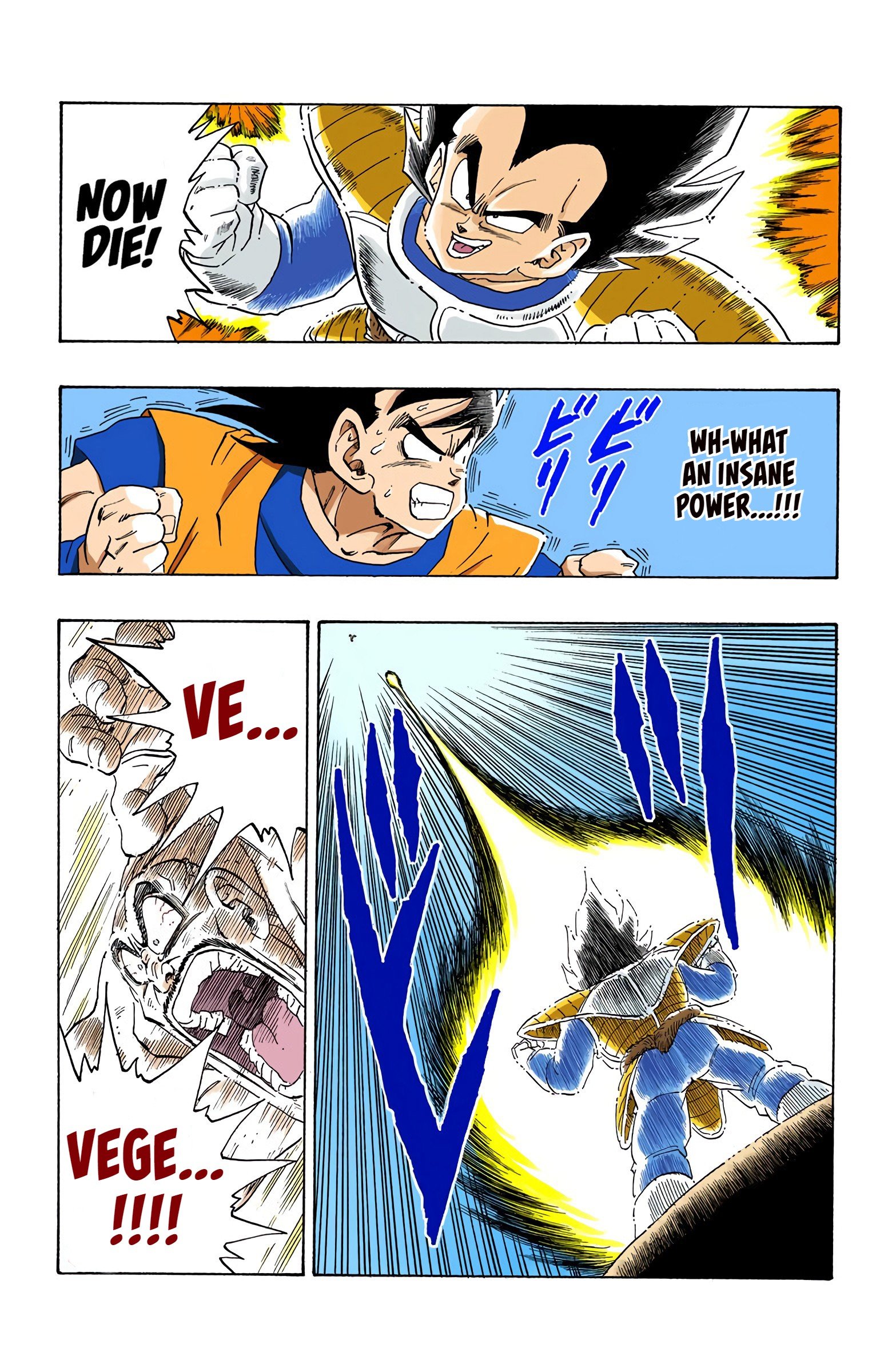 DBZ Saiyan Saga Colored Manga