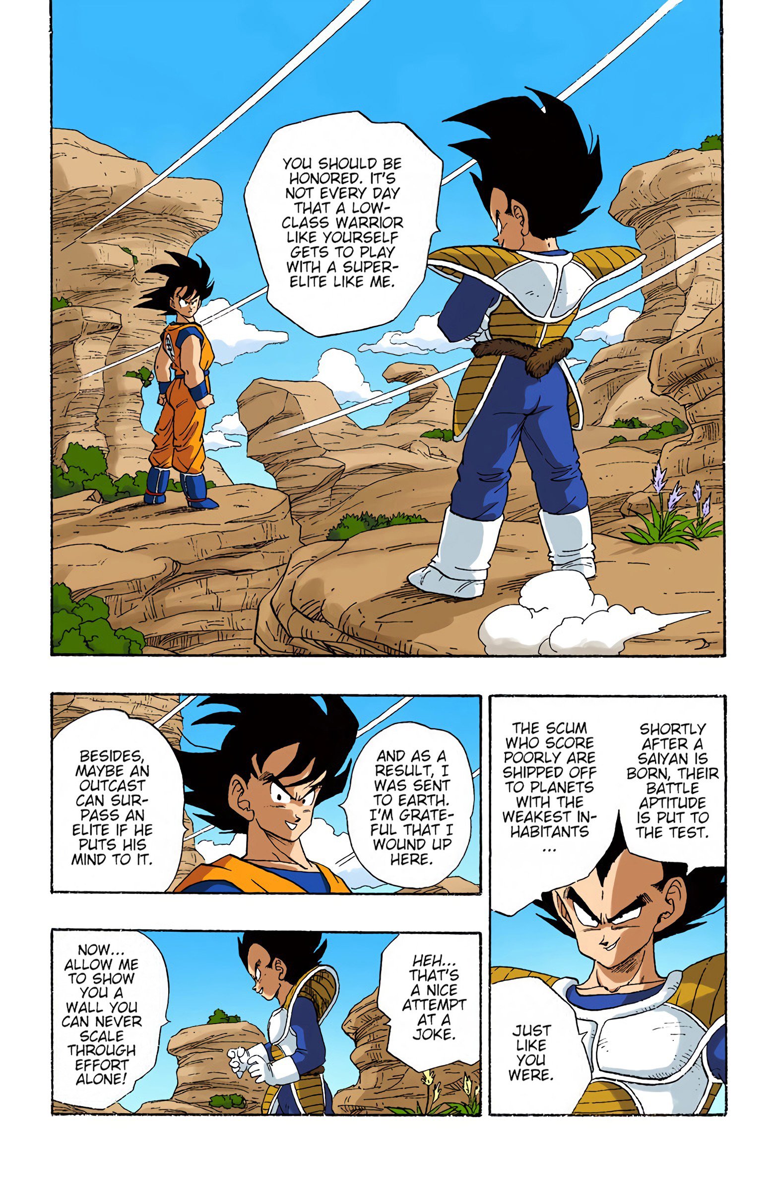 DBZ Saiyan Saga Colored Manga