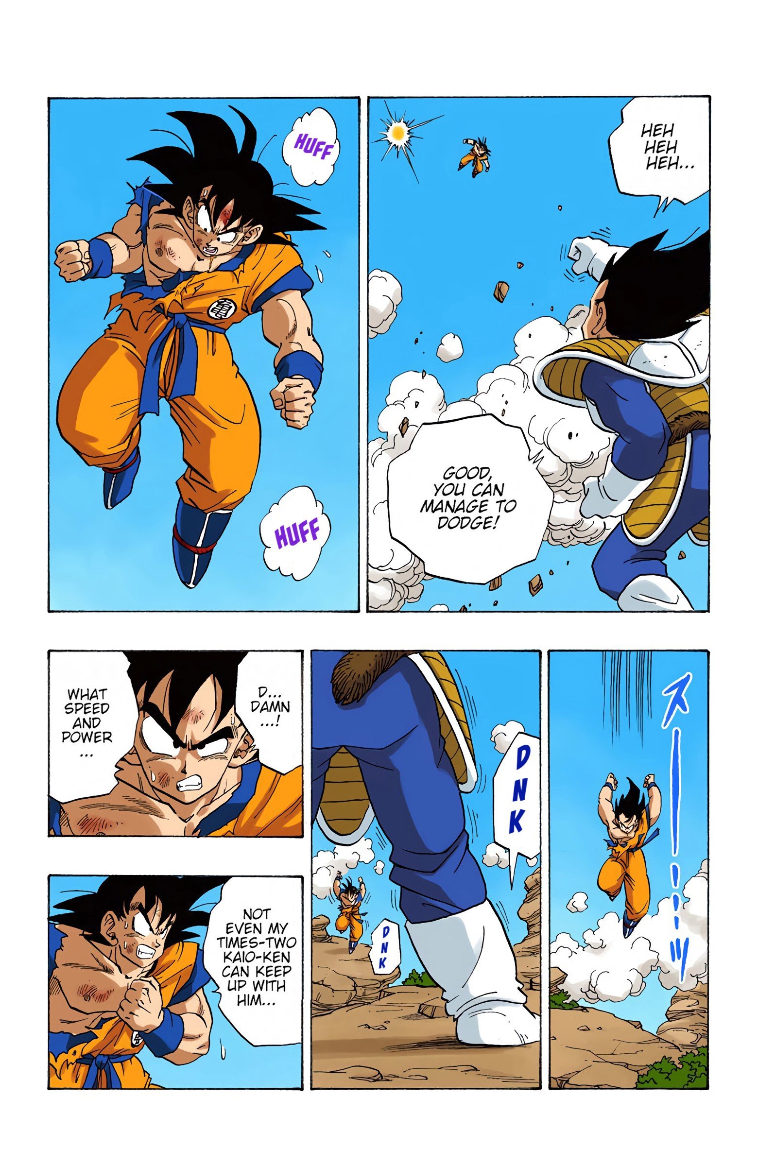 DBZ Saiyan Saga Colored Manga