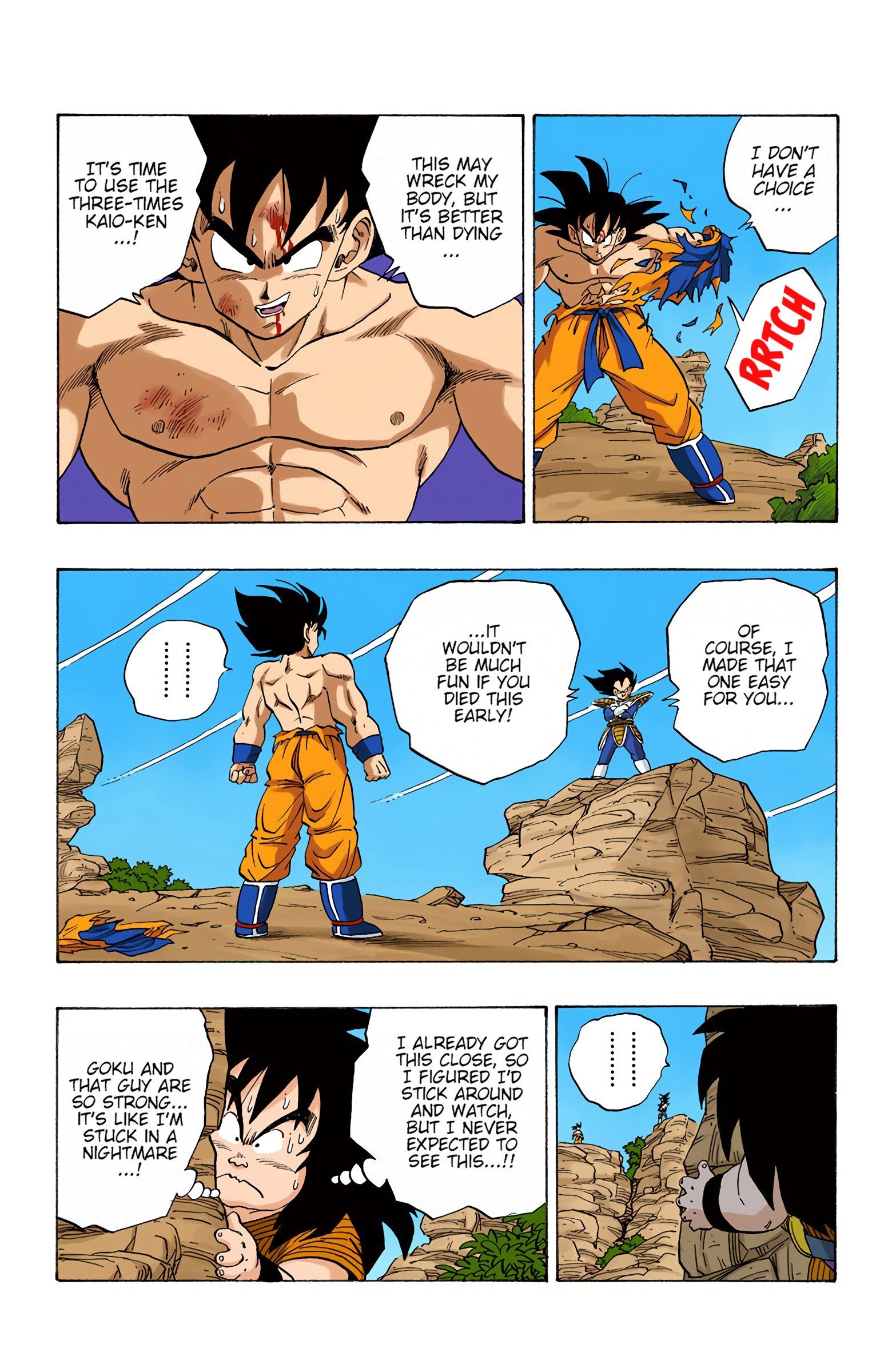 DBZ Saiyan Saga Colored Manga