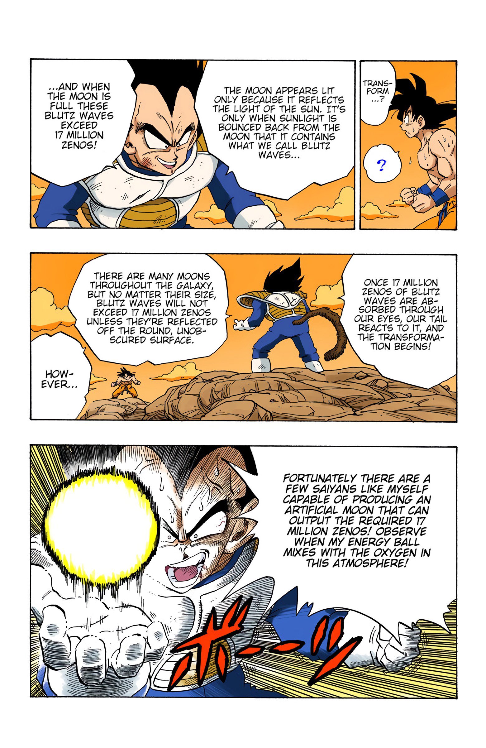 DBZ Saiyan Saga Colored Manga