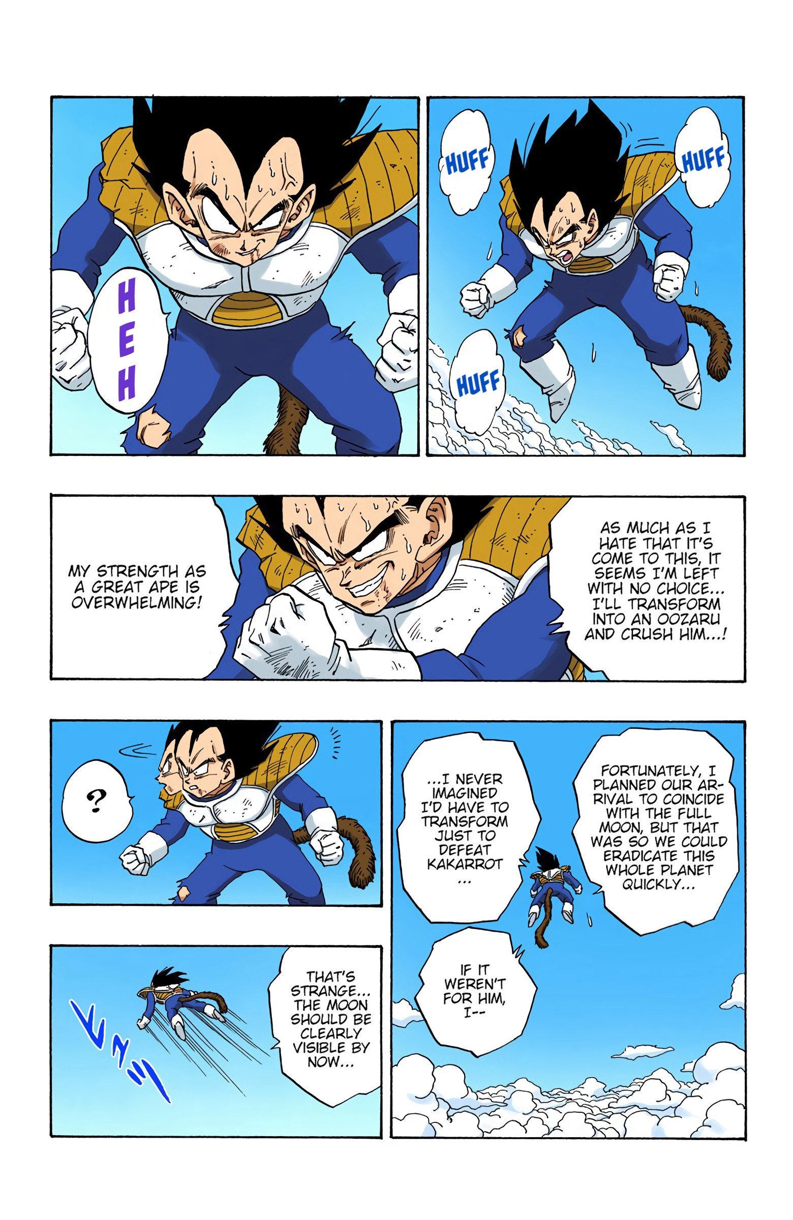 DBZ Saiyan Saga Colored Manga