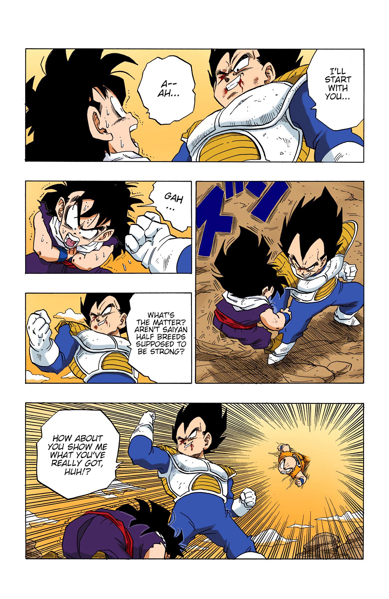 DBZ Saiyan Saga Colored Manga