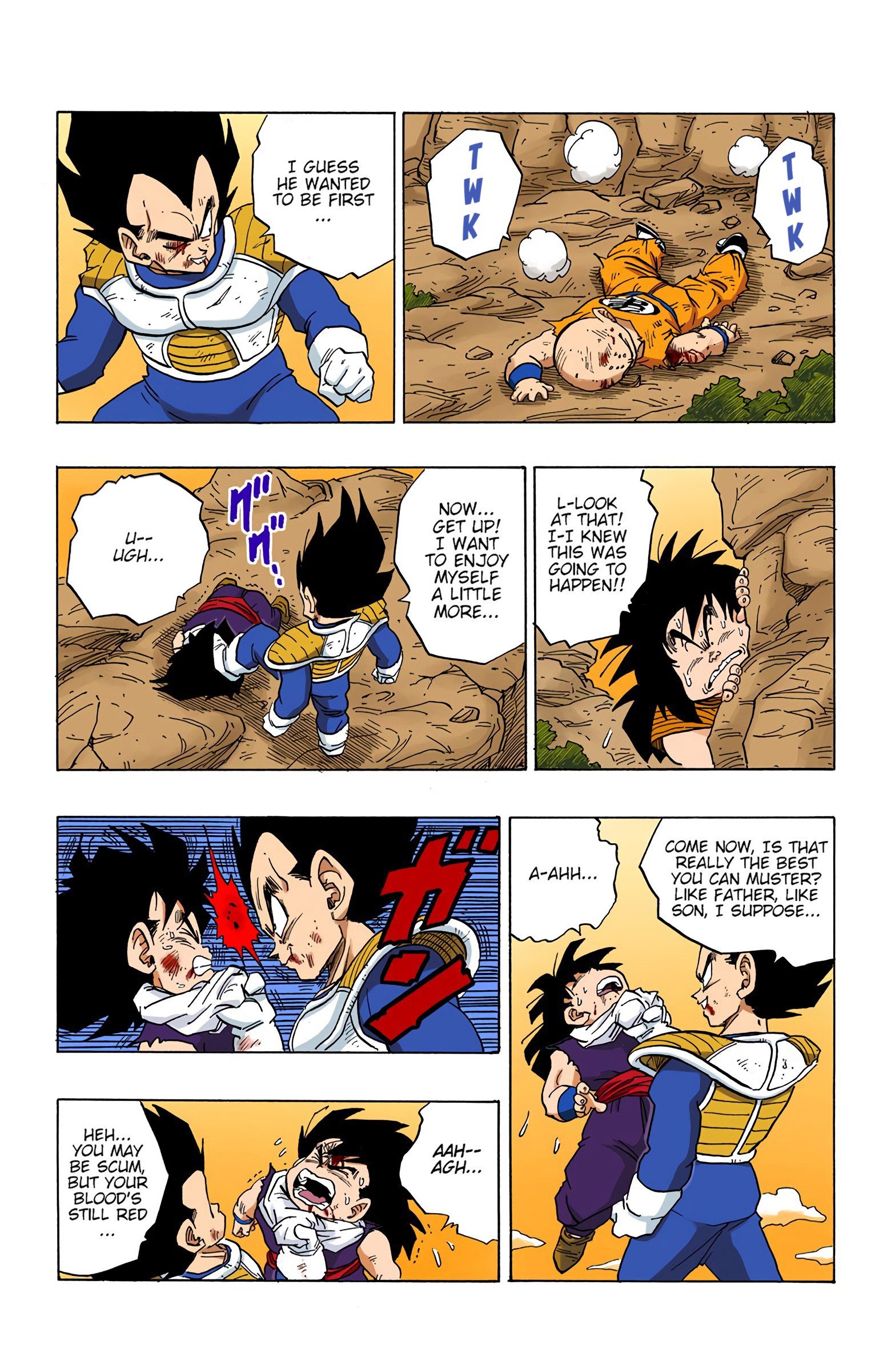 DBZ Saiyan Saga Colored Manga