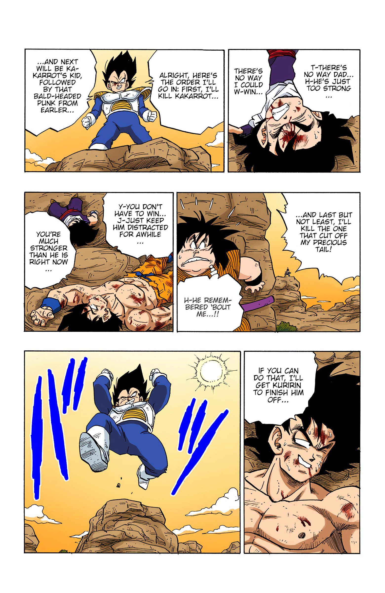 DBZ Saiyan Saga Colored Manga