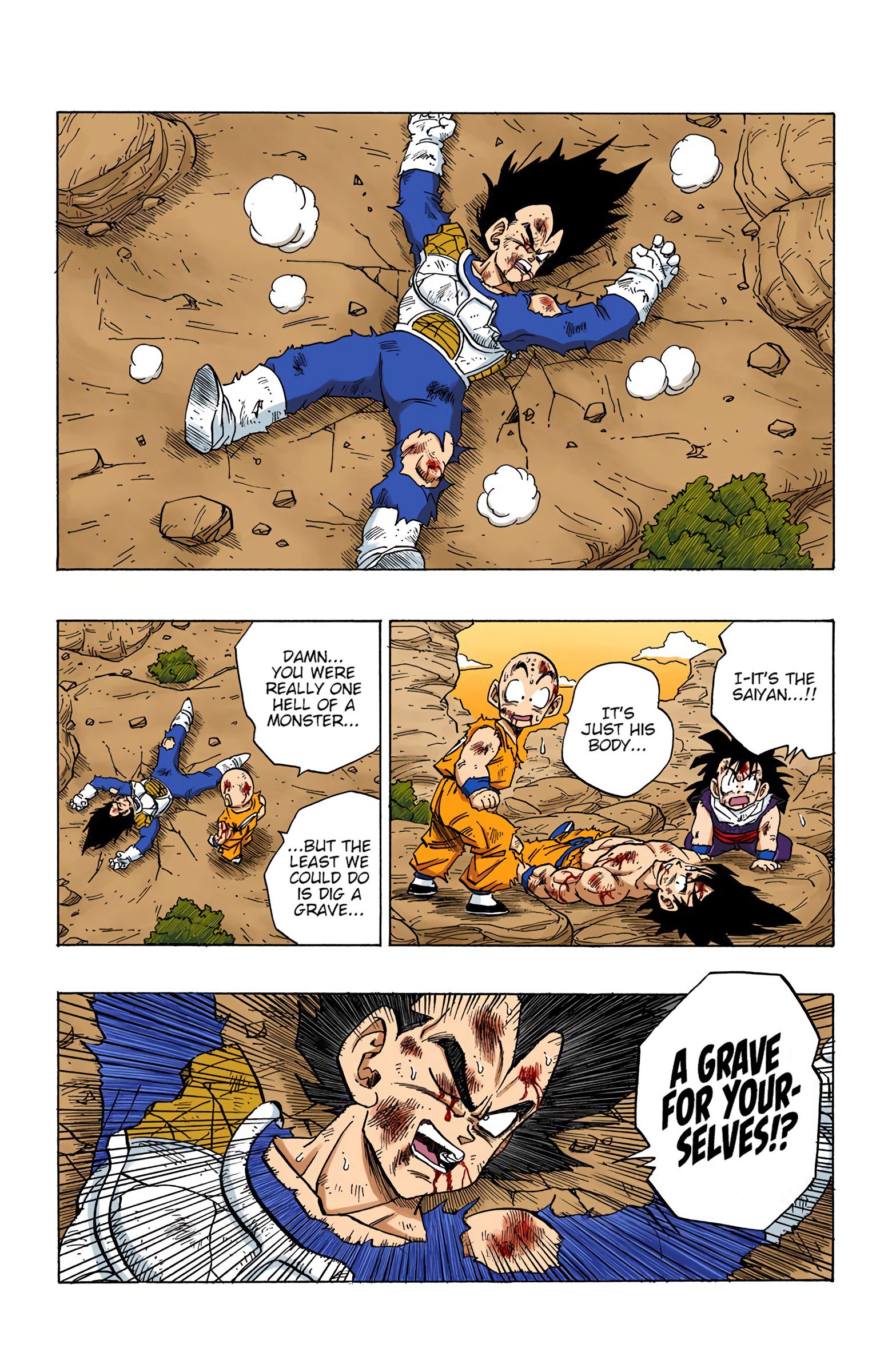 DBZ Saiyan Saga Colored Manga