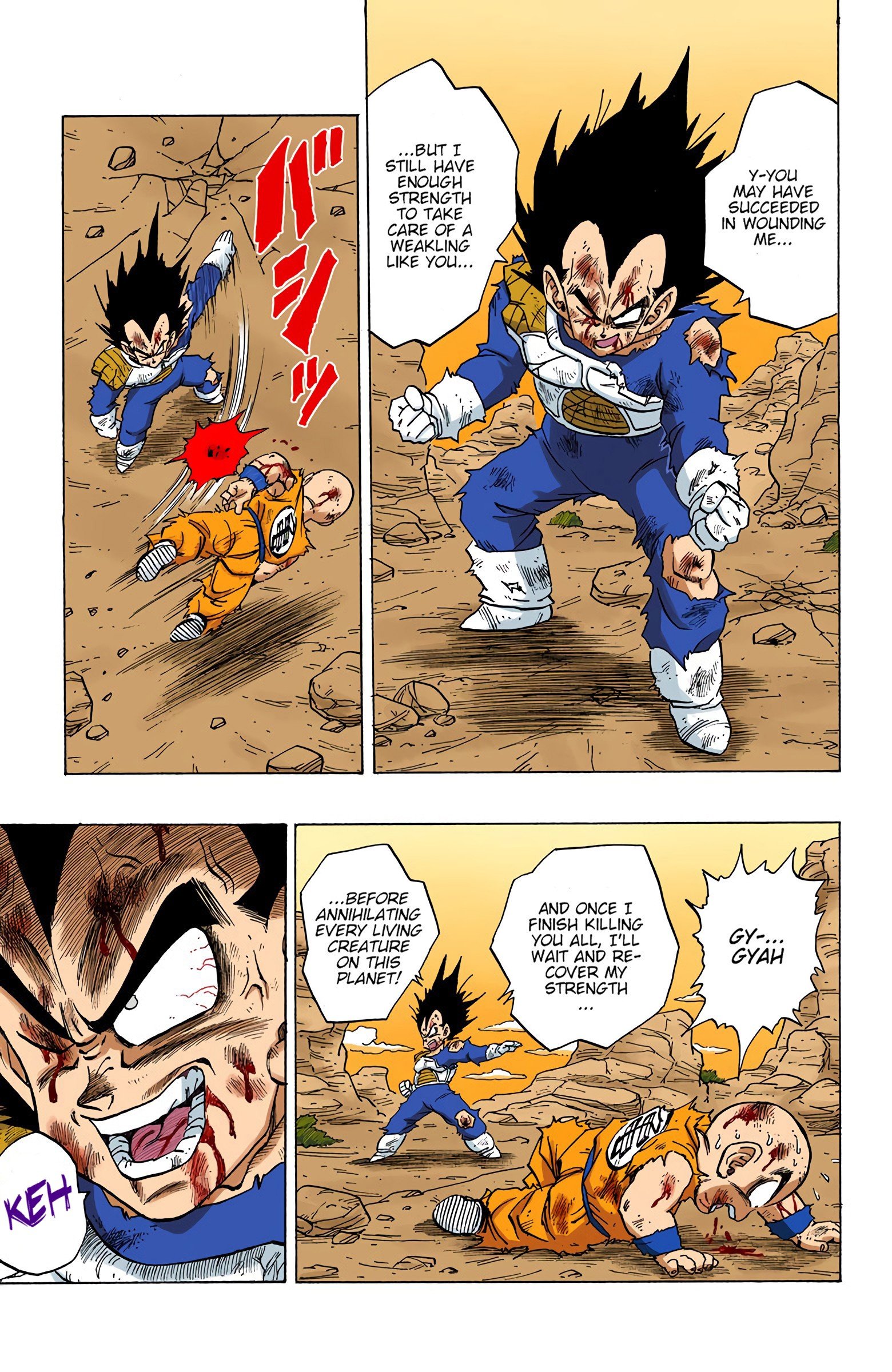 DBZ Saiyan Saga Colored Manga