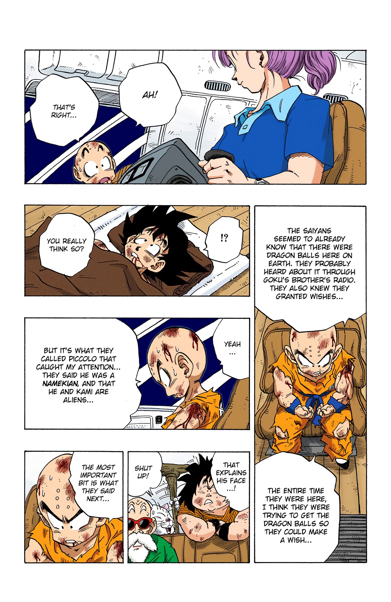 DBZ Saiyan Saga Colored Manga