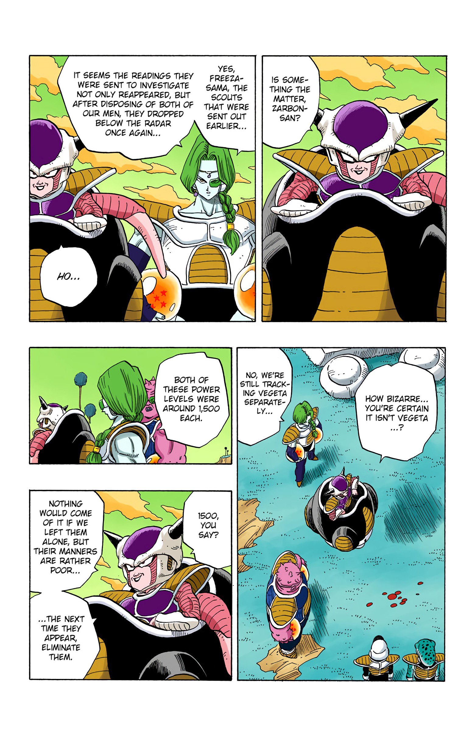 DBZ Frieza Saga Colored Manga