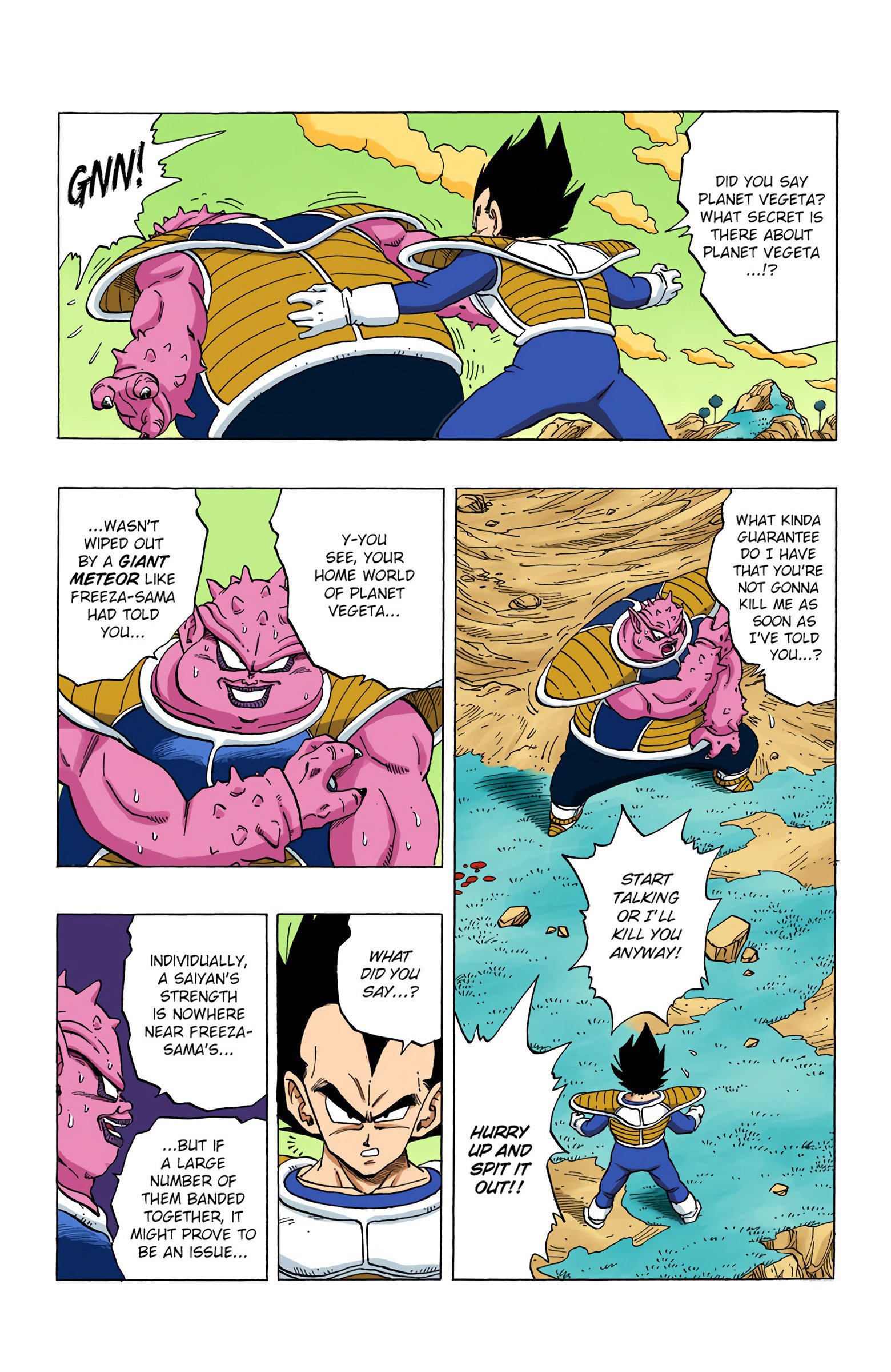 DBZ Frieza Saga Colored Manga