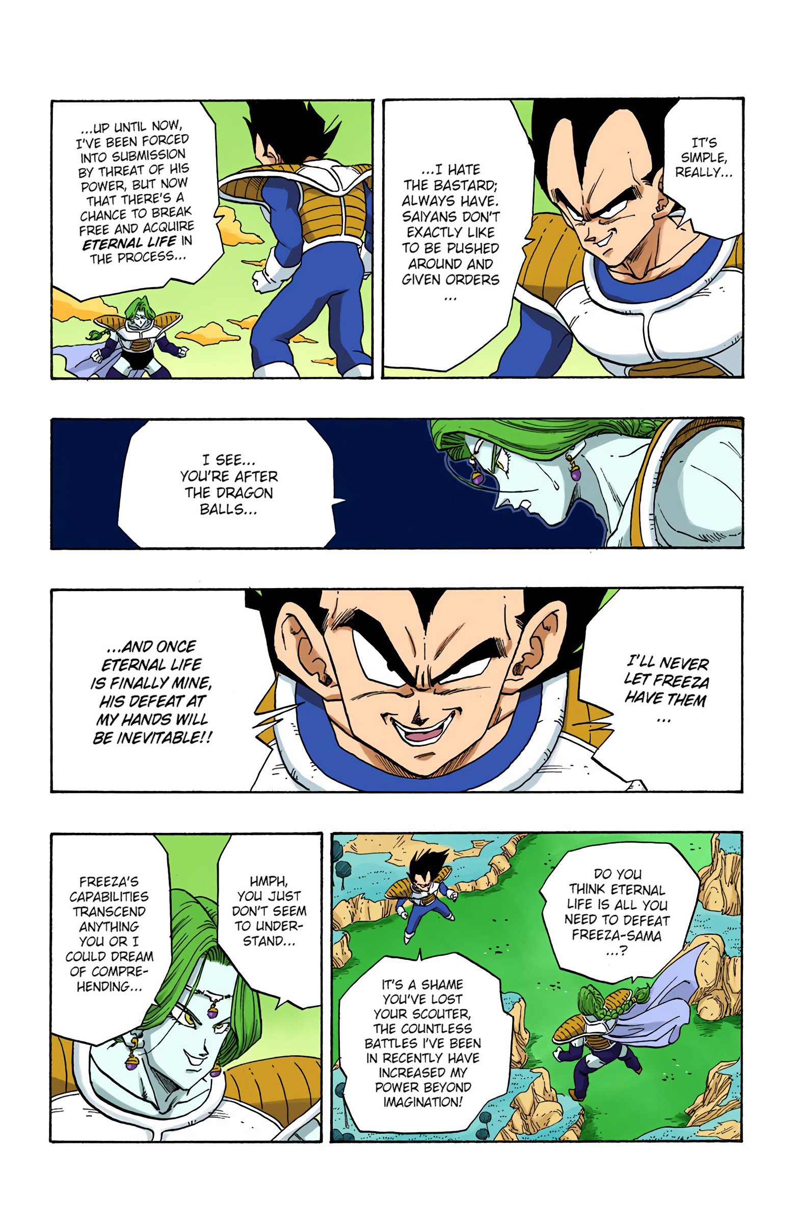 DBZ Frieza Saga Colored Manga