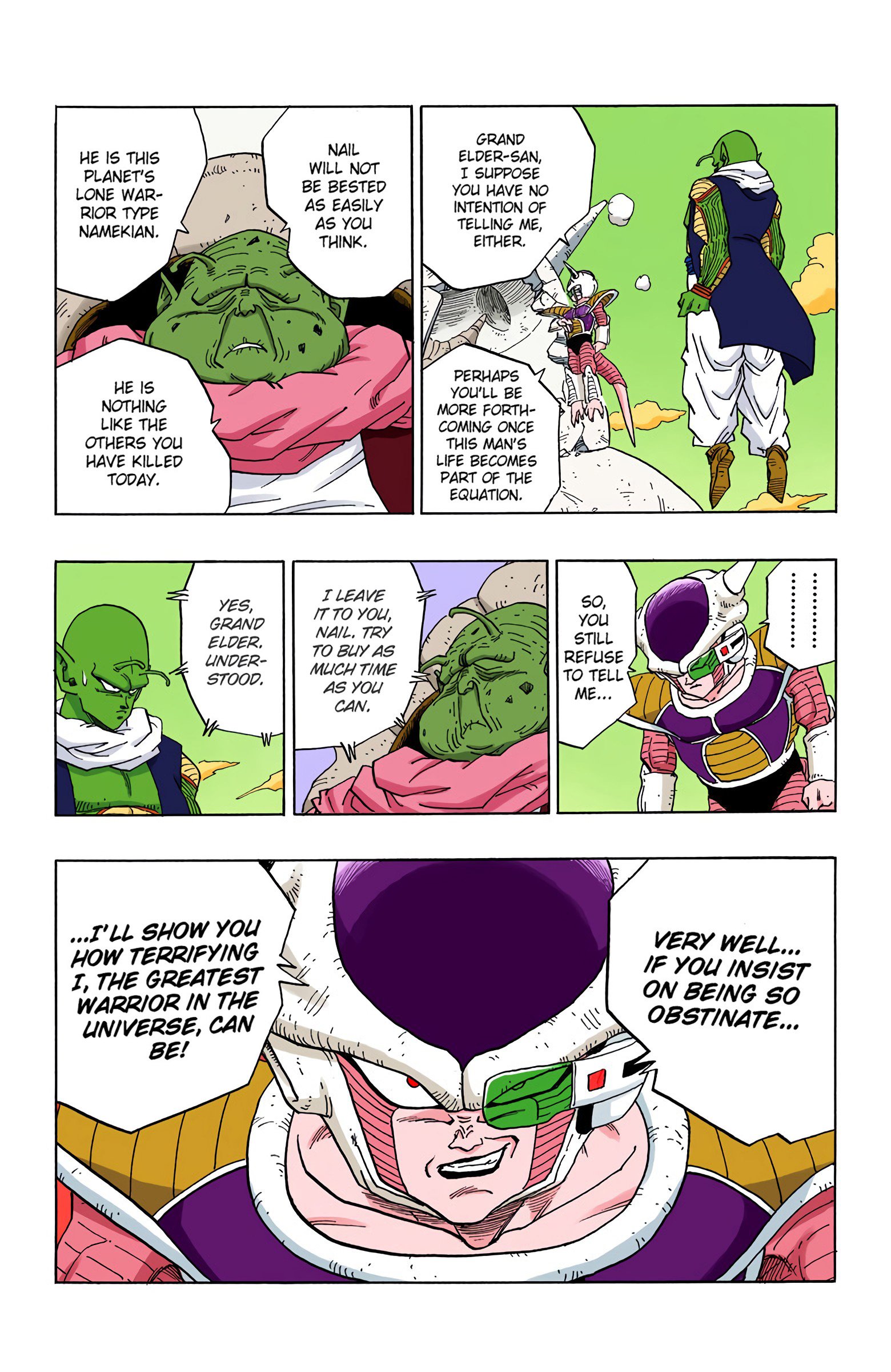 DBZ Frieza Saga Colored Manga