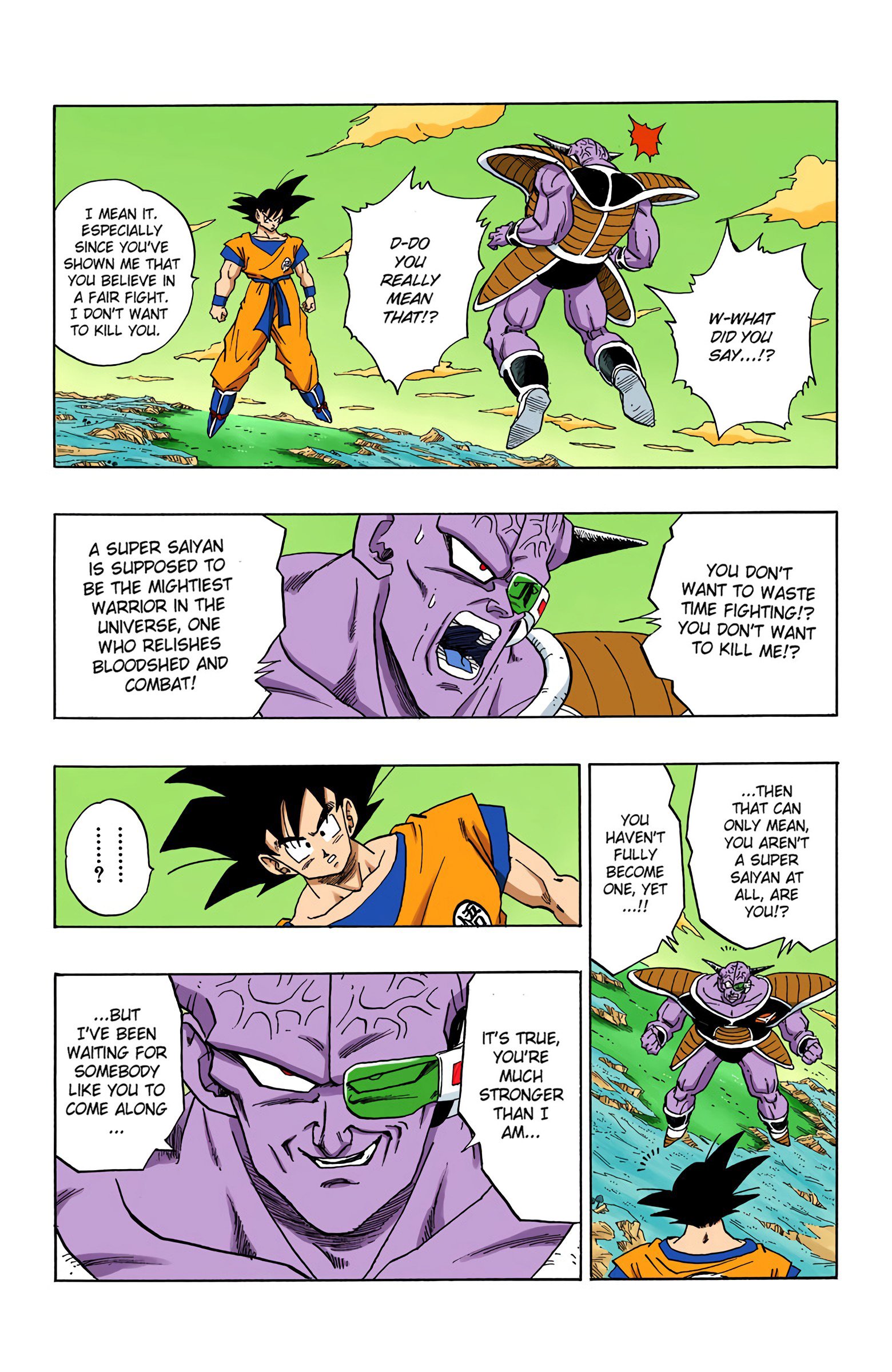 DBZ Frieza Saga Colored Manga