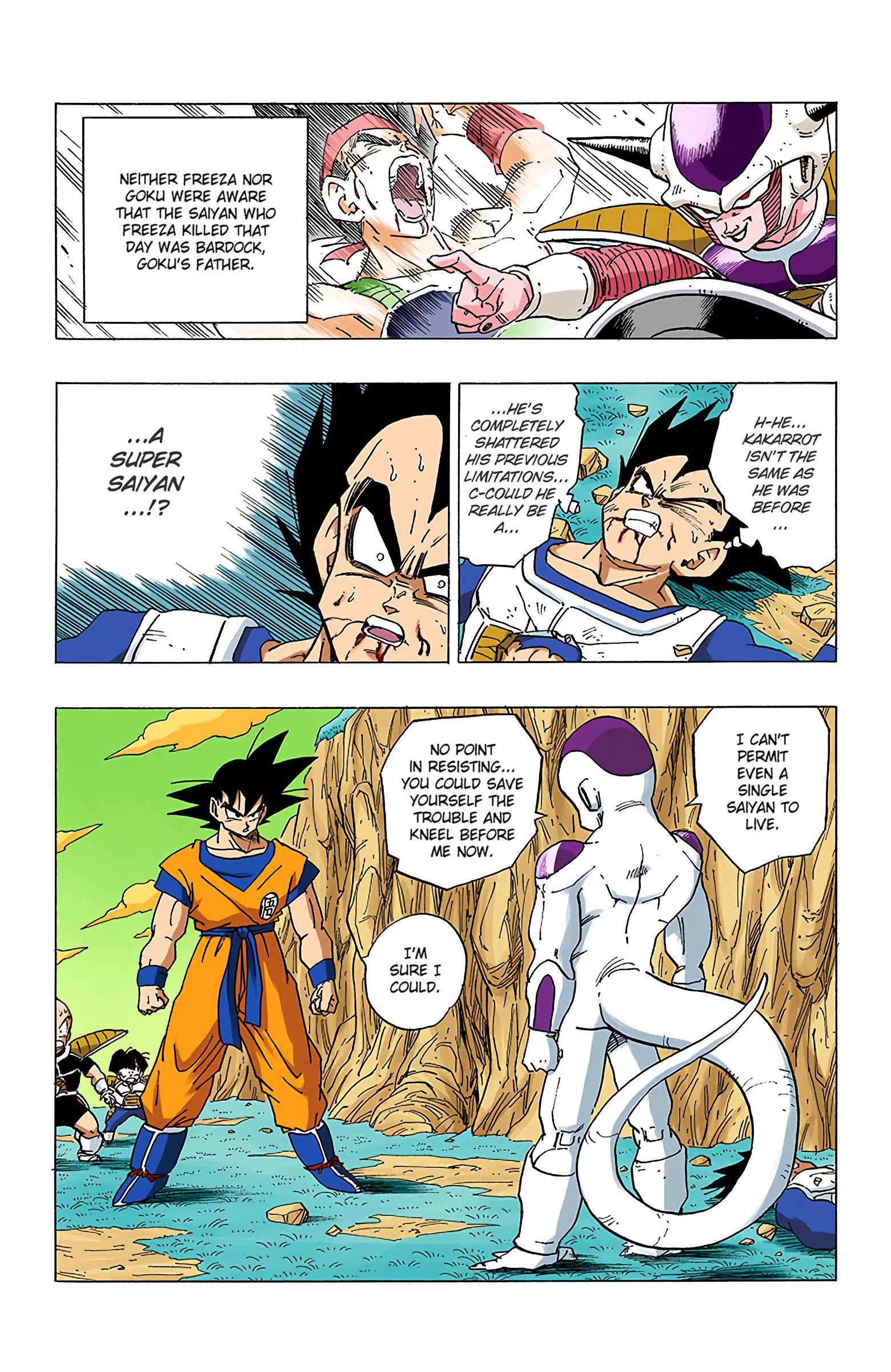 DBZ Frieza Saga Colored Manga