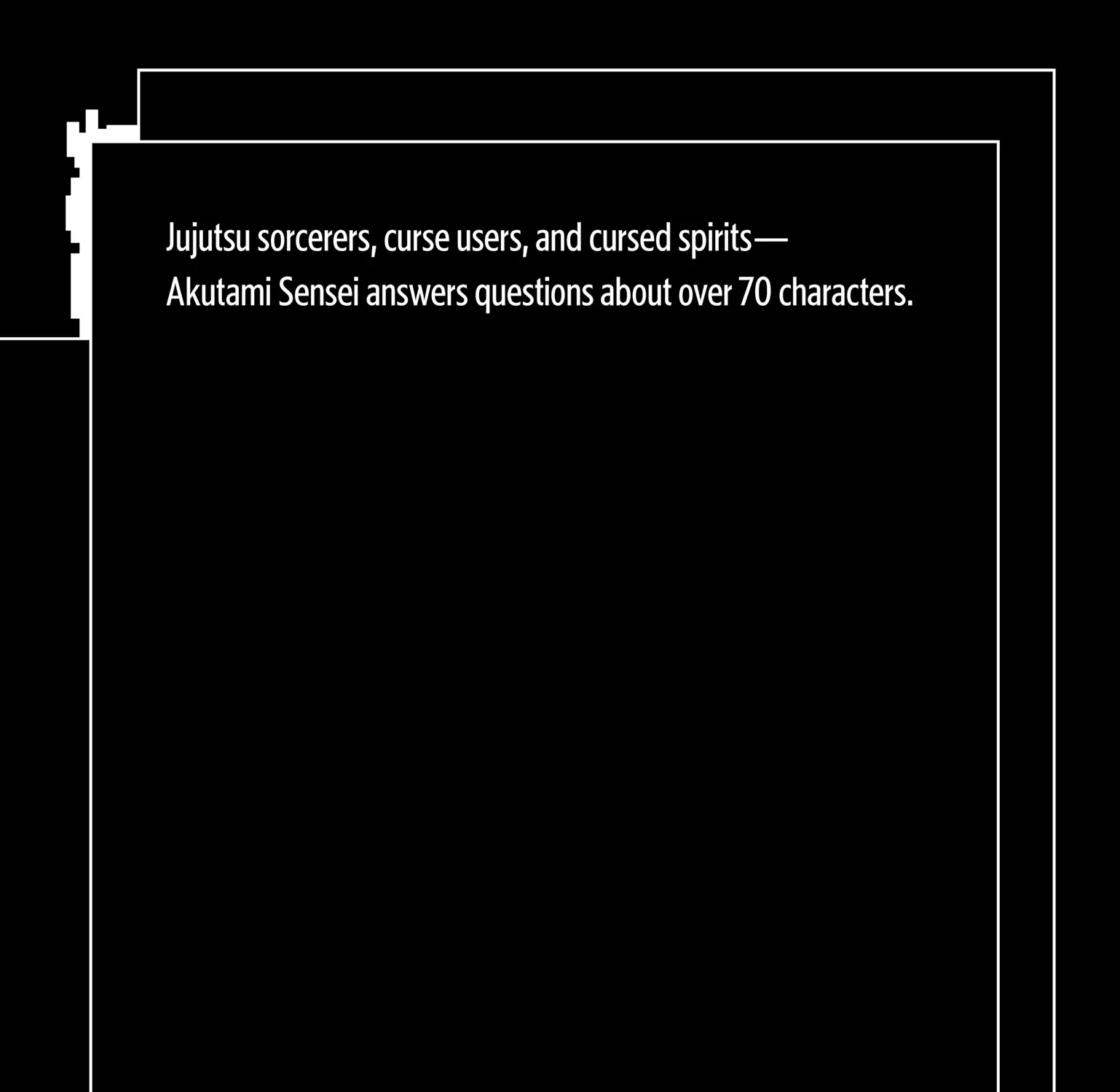 Jujutsu Kaisen: The Official Character Guide, chapter 1, page 1