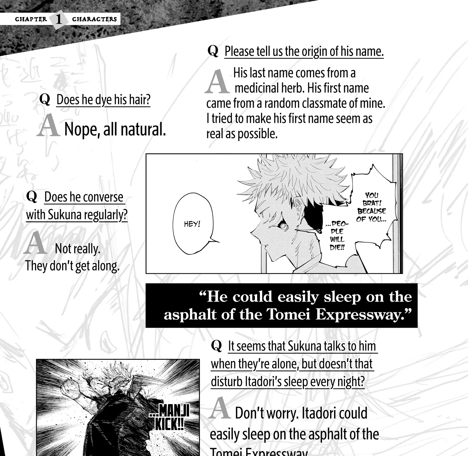 Jujutsu Kaisen: The Official Character Guide, chapter 1, page 5
