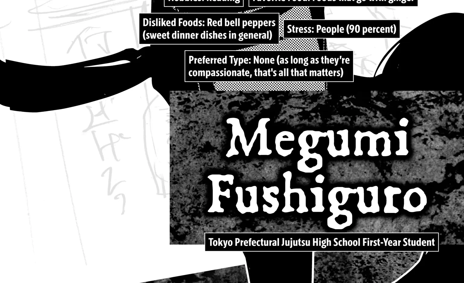 Jujutsu Kaisen: The Official Character Guide, chapter 1, page 12