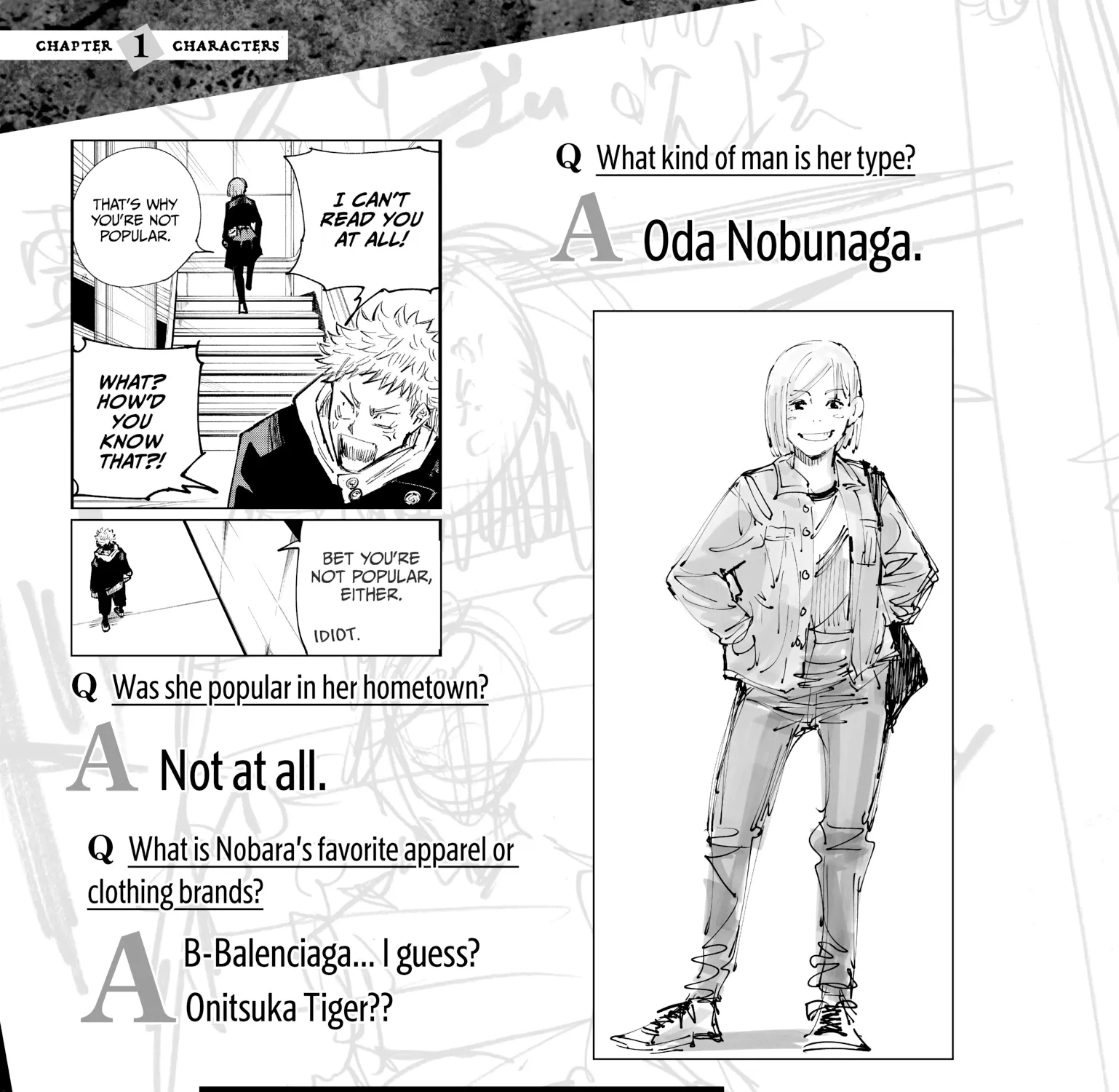 Jujutsu Kaisen: The Official Character Guide, chapter 1, page 25