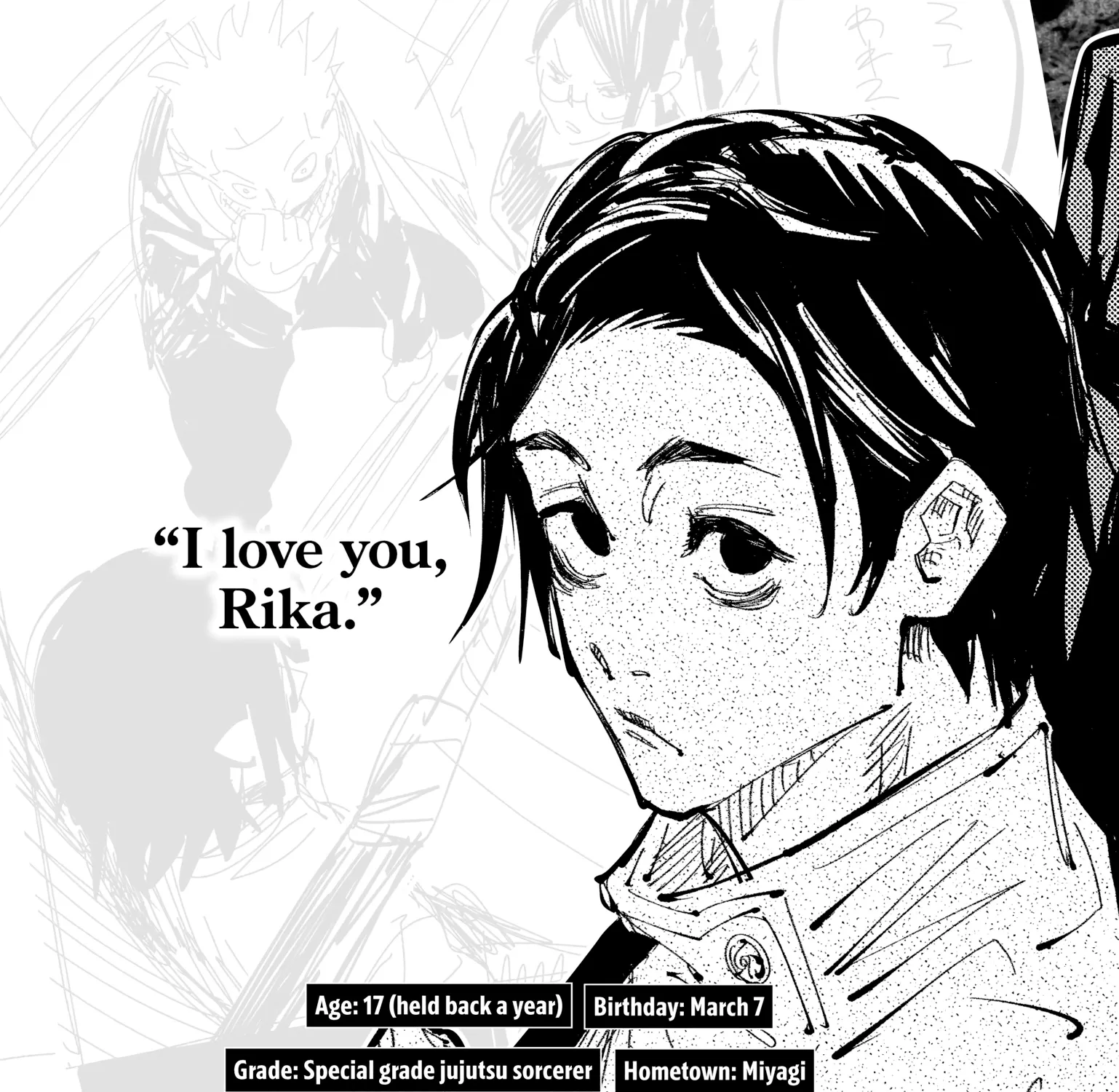 Jujutsu Kaisen: The Official Character Guide, chapter 1, page 27