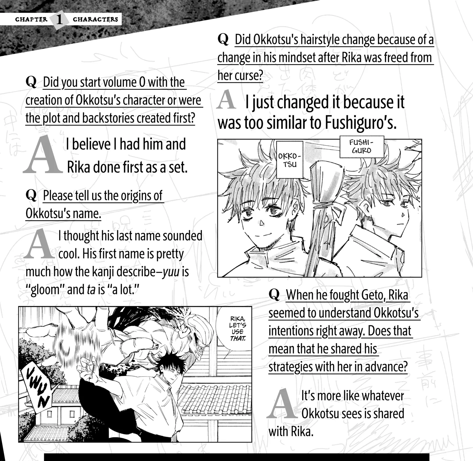 Jujutsu Kaisen: The Official Character Guide, chapter 1, page 29