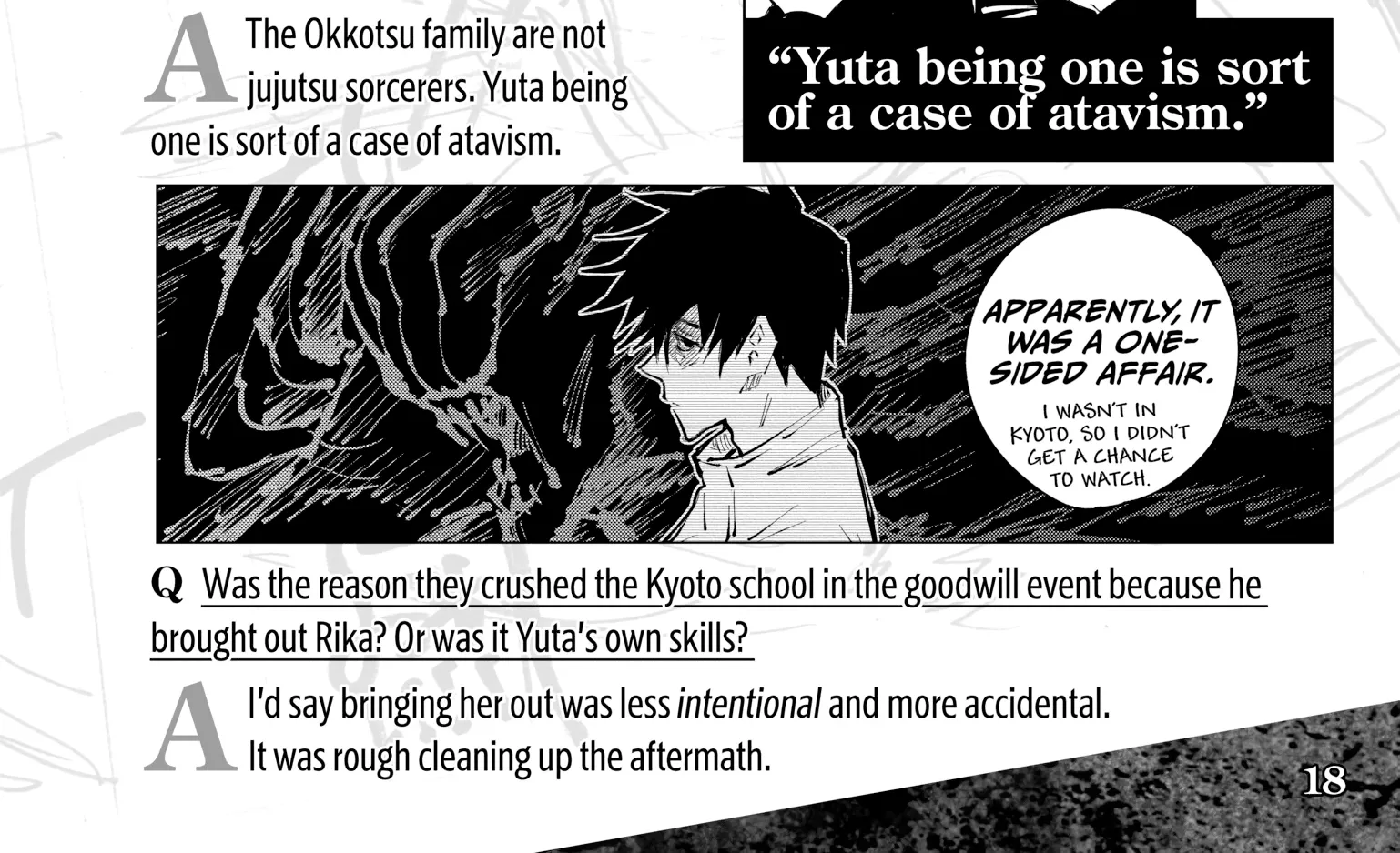 Jujutsu Kaisen: The Official Character Guide, chapter 1, page 32