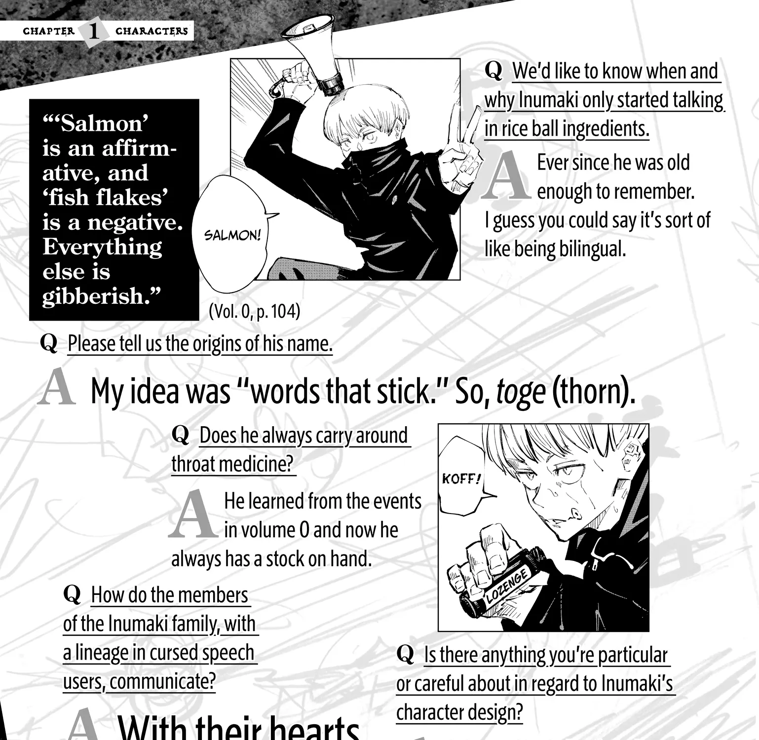 Jujutsu Kaisen: The Official Character Guide, chapter 1, page 37