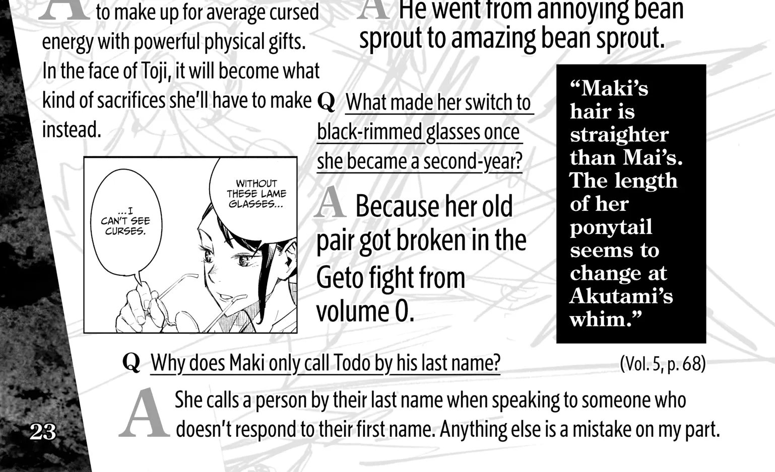 Jujutsu Kaisen: The Official Character Guide, chapter 1, page 42