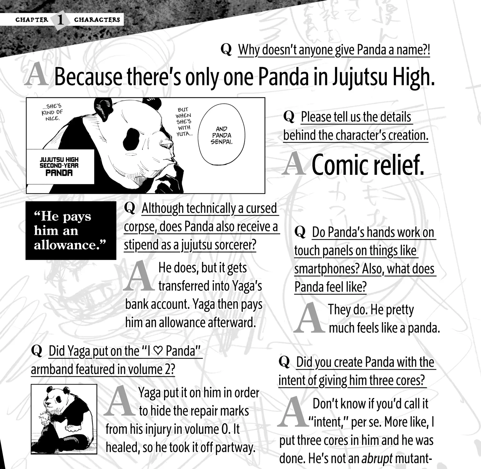Jujutsu Kaisen: The Official Character Guide, chapter 1, page 45