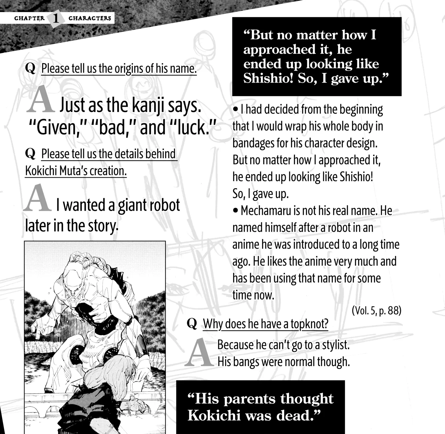 Jujutsu Kaisen: The Official Character Guide, chapter 1, page 59