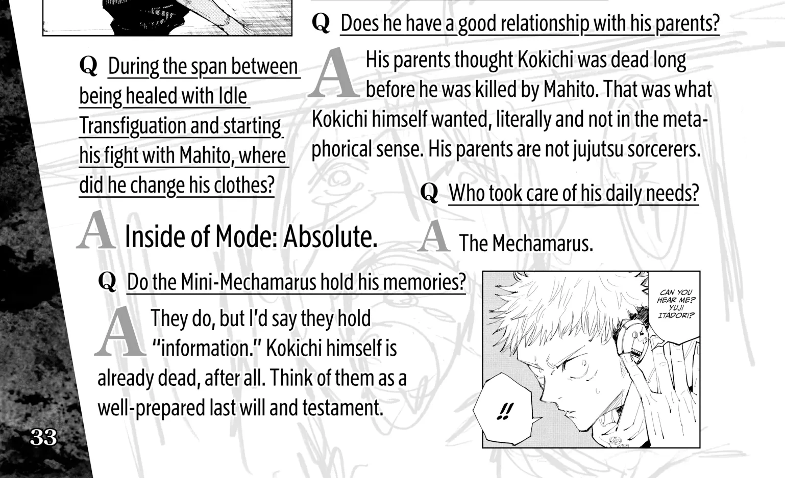 Jujutsu Kaisen: The Official Character Guide, chapter 1, page 60