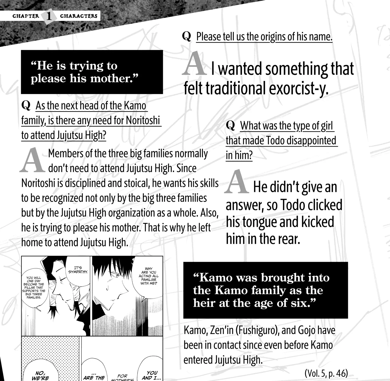 Jujutsu Kaisen: The Official Character Guide, chapter 1, page 63