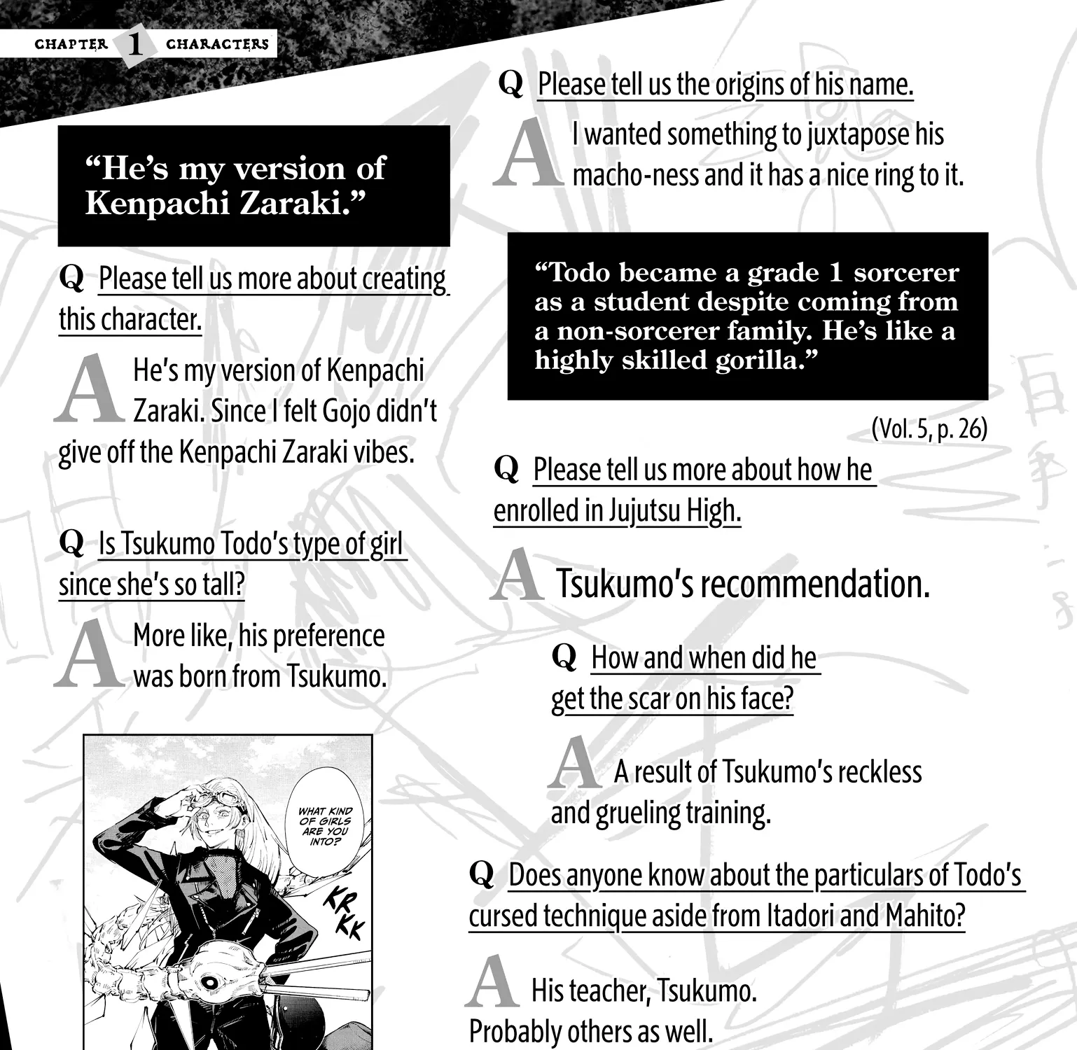 Jujutsu Kaisen: The Official Character Guide, chapter 1, page 67