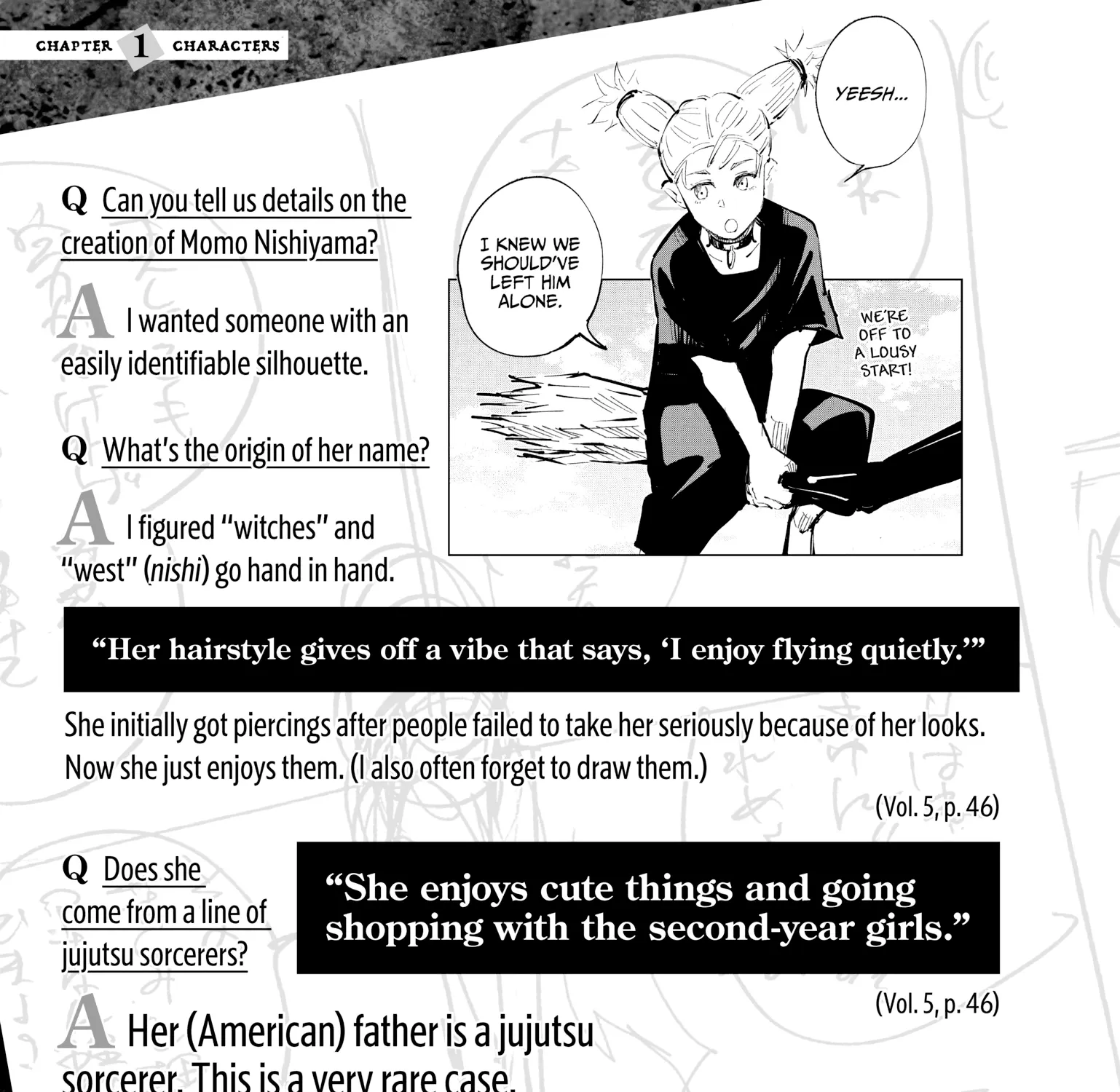 Jujutsu Kaisen: The Official Character Guide, chapter 1, page 71