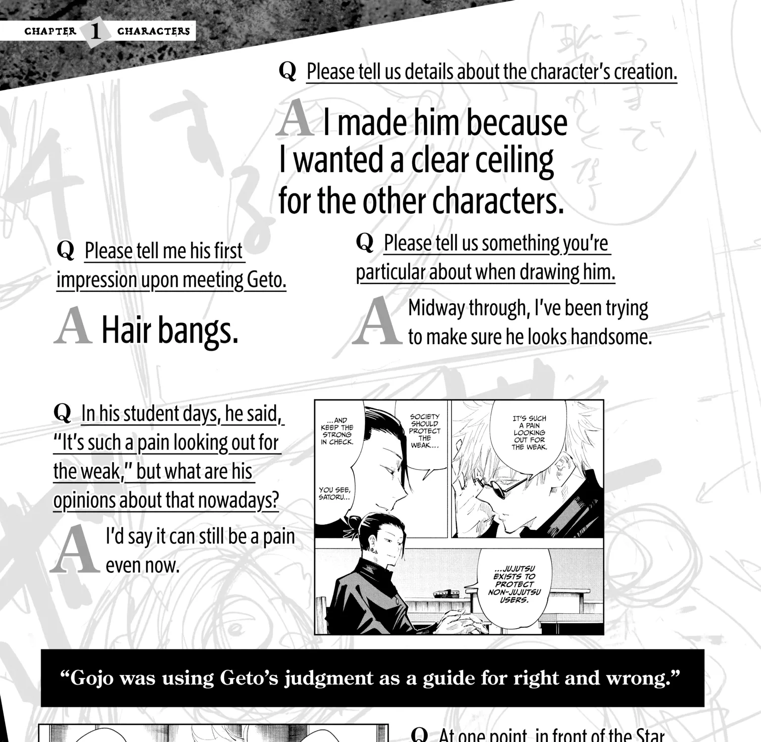 Jujutsu Kaisen: The Official Character Guide, chapter 1, page 75