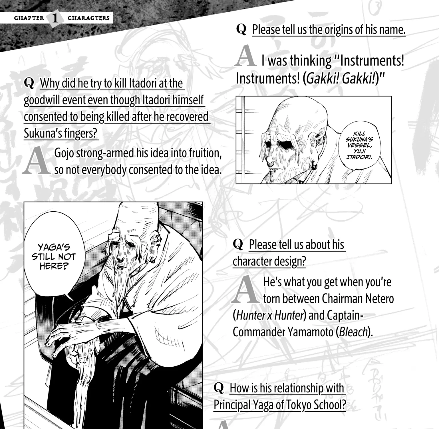 Jujutsu Kaisen: The Official Character Guide, chapter 1, page 83