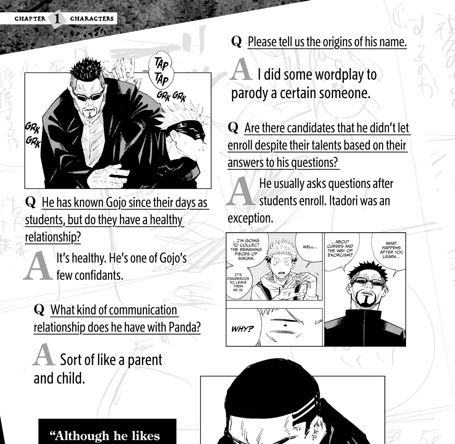 Jujutsu Kaisen: The Official Character Guide, chapter 1, page 87