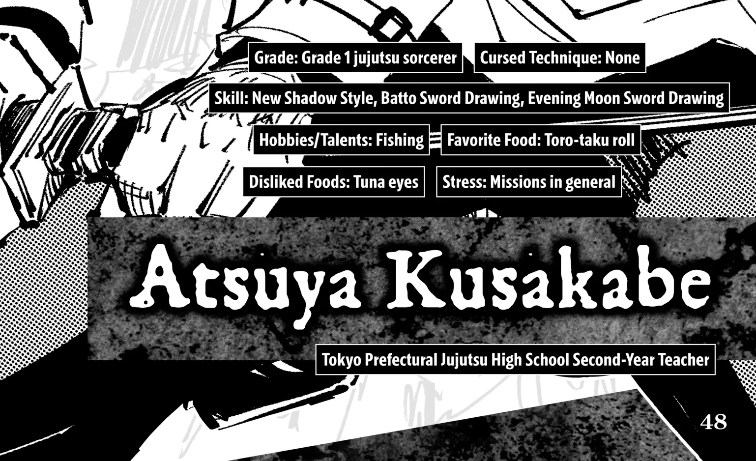 Jujutsu Kaisen: The Official Character Guide, chapter 1, page 90