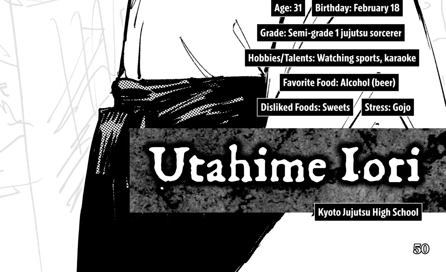 Jujutsu Kaisen: The Official Character Guide, chapter 1, page 94