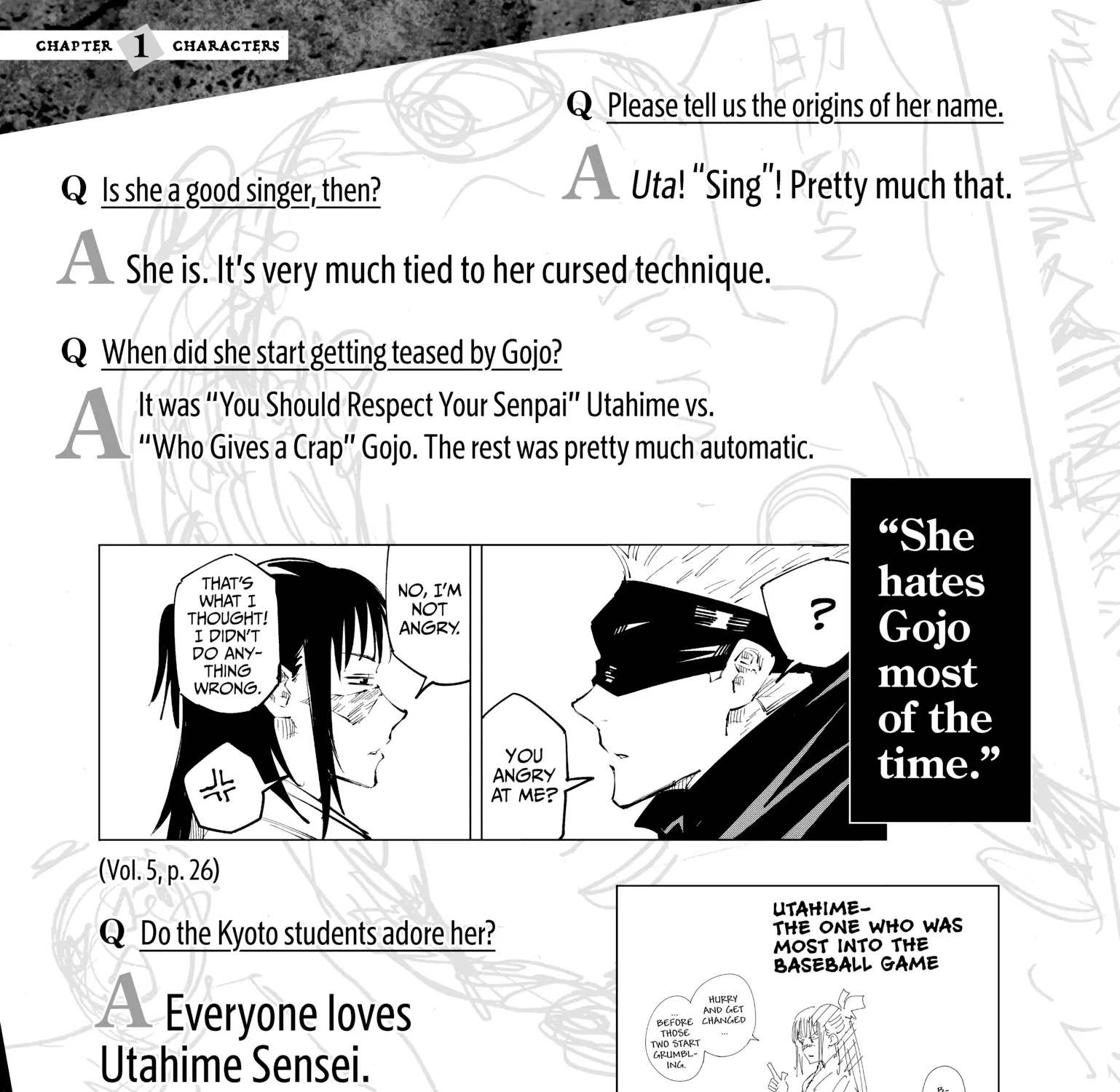 Jujutsu Kaisen: The Official Character Guide, chapter 1, page 95